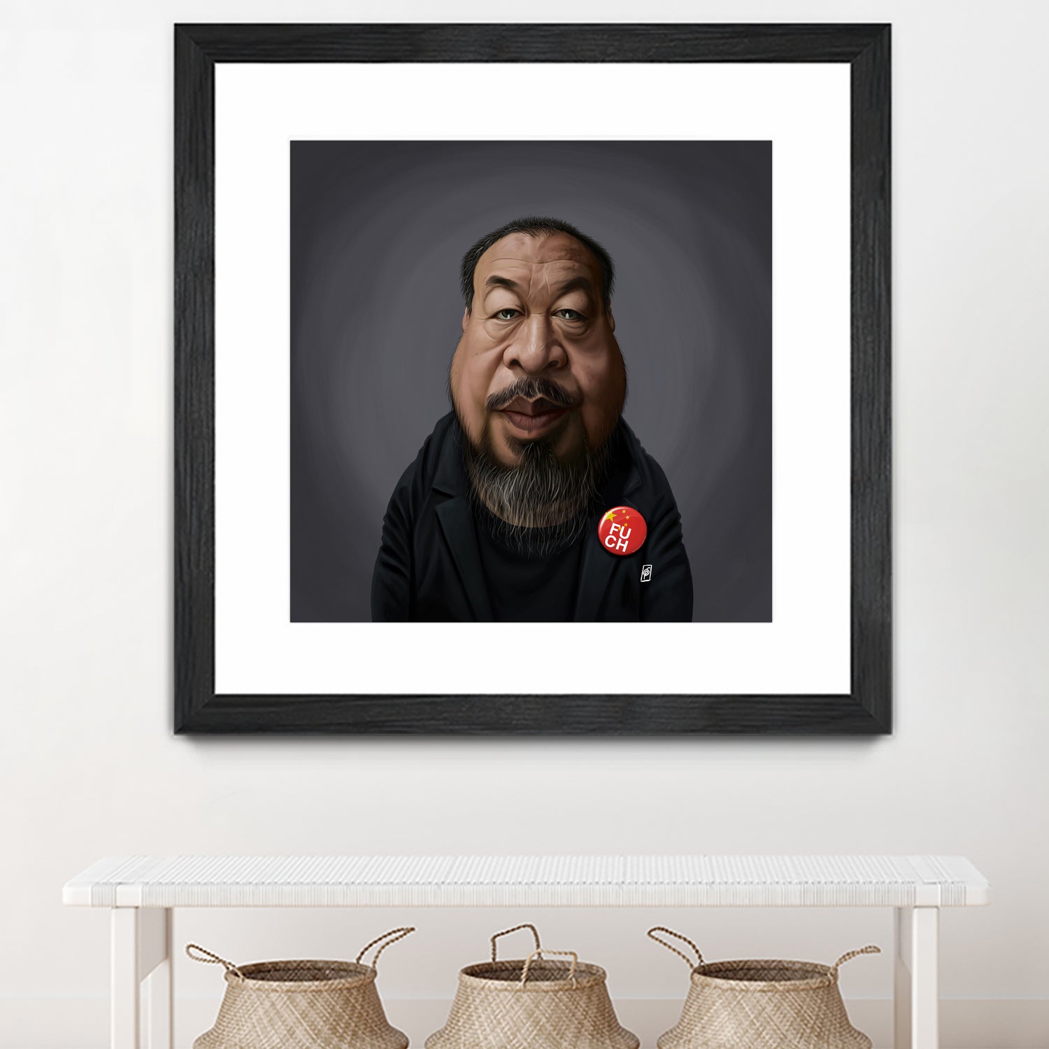 Ai WeiWei by Rob Snow on GIANT ART - black digital painting