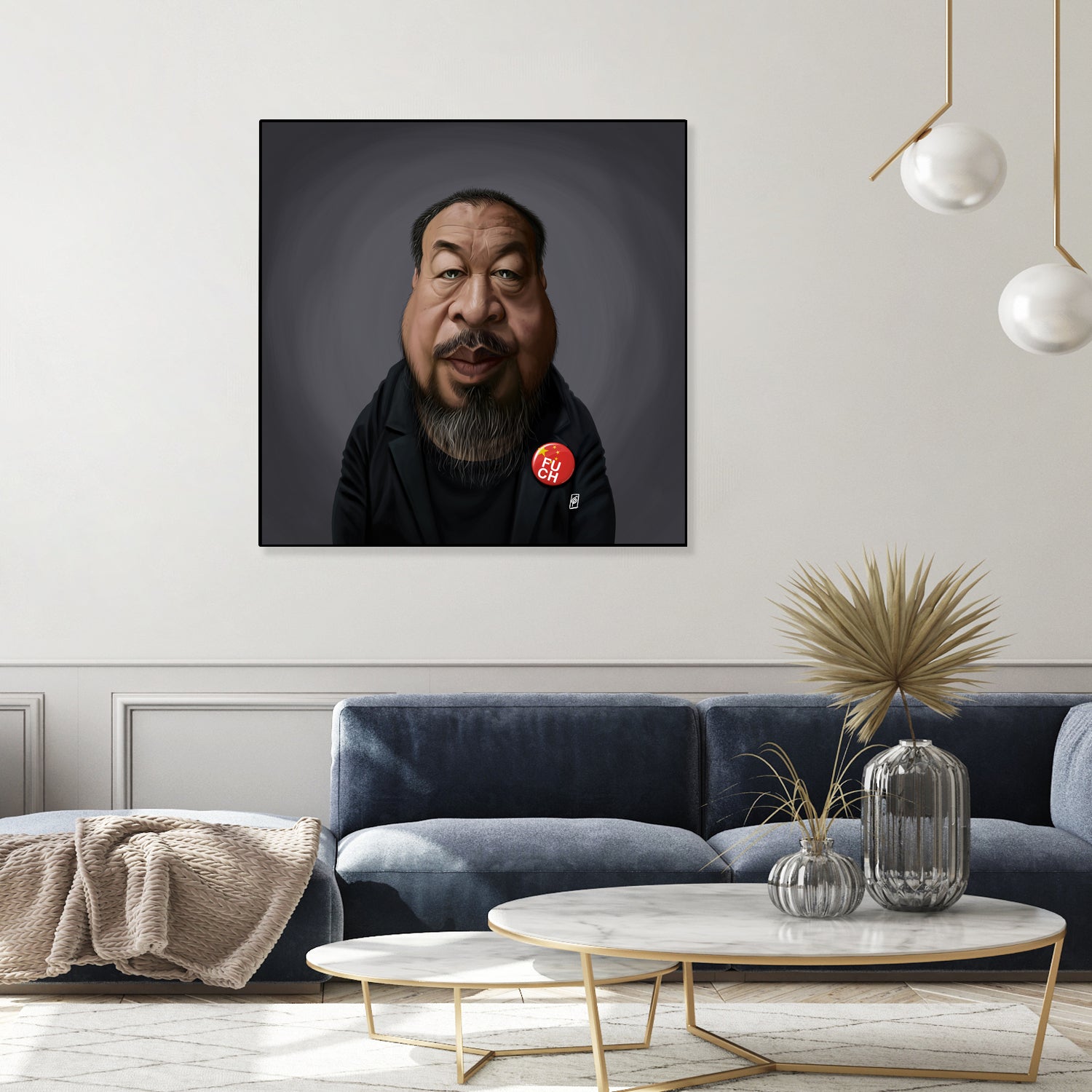 Ai WeiWei by Rob Snow on GIANT ART - black digital painting