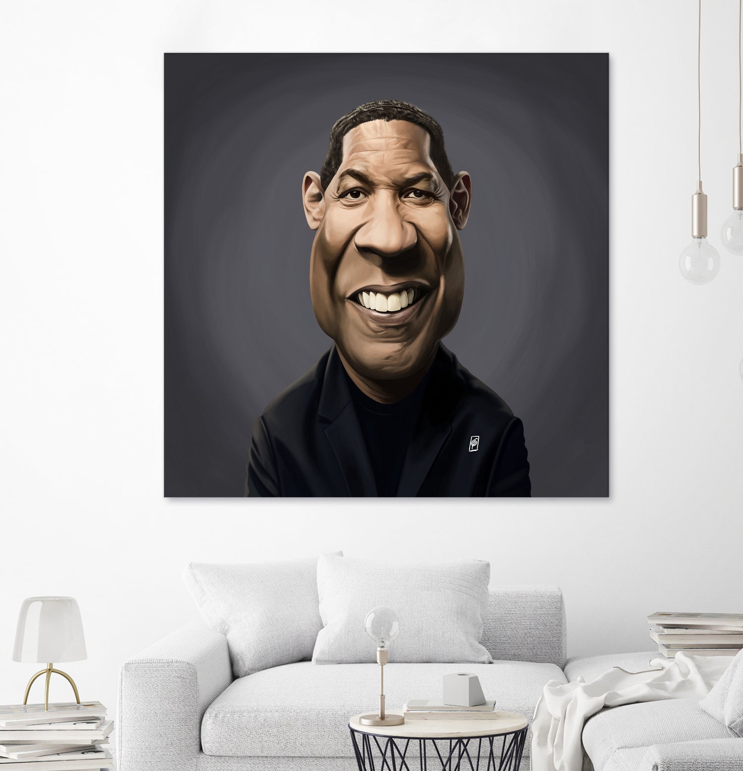 Denzel Washington by Rob Snow on GIANT ART - black digital painting