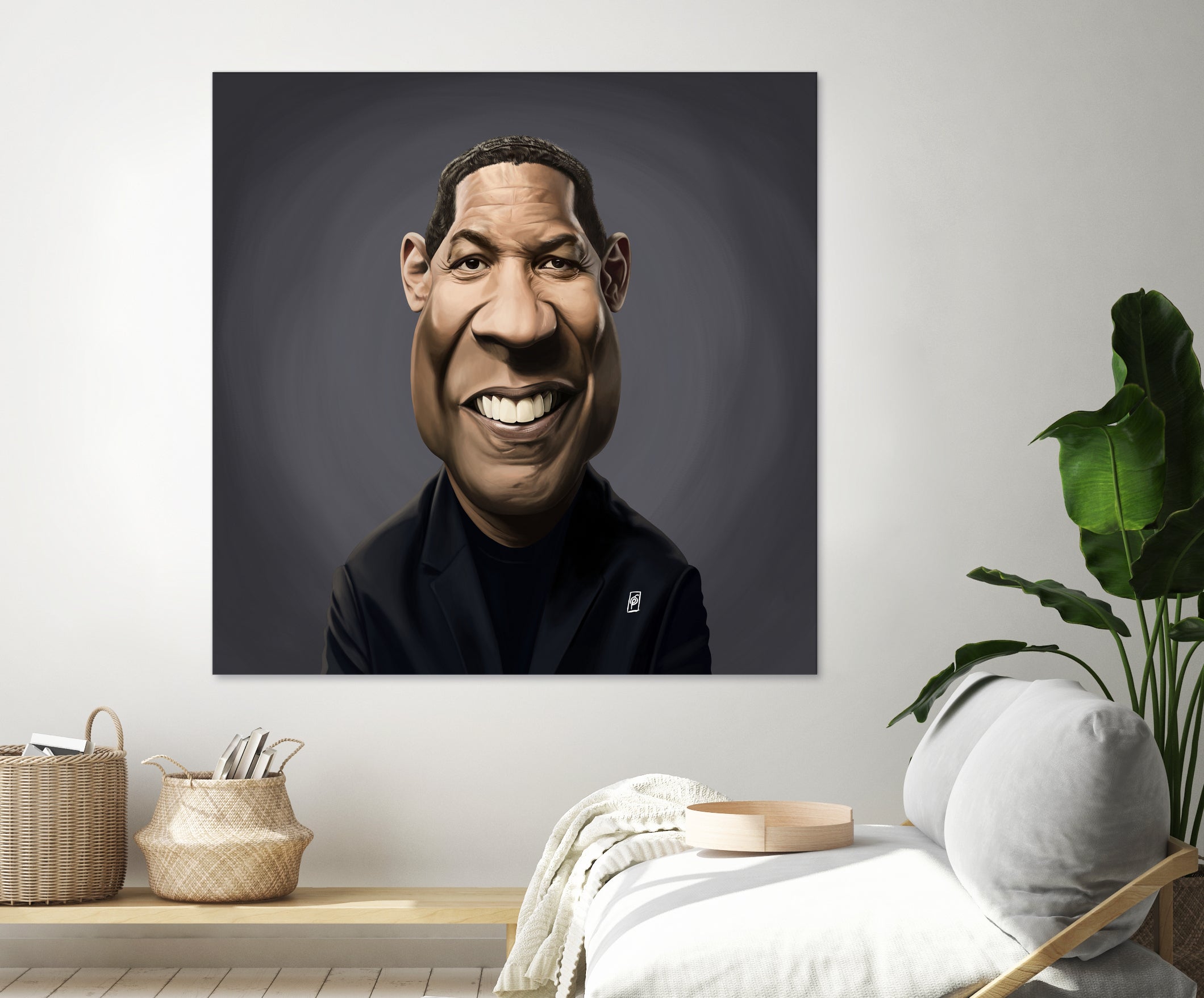 Denzel Washington by Rob Snow on GIANT ART - black digital painting