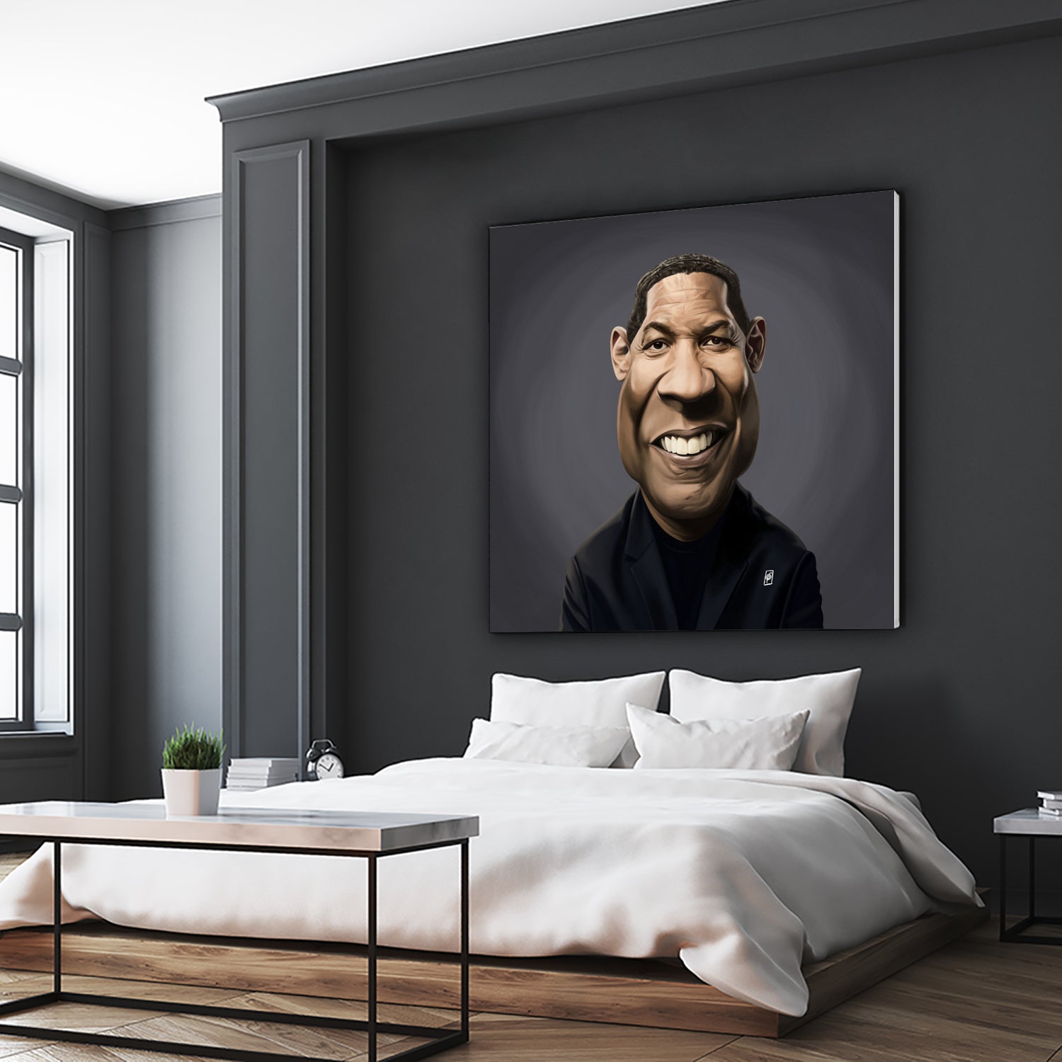 Denzel Washington by Rob Snow on GIANT ART - black digital painting