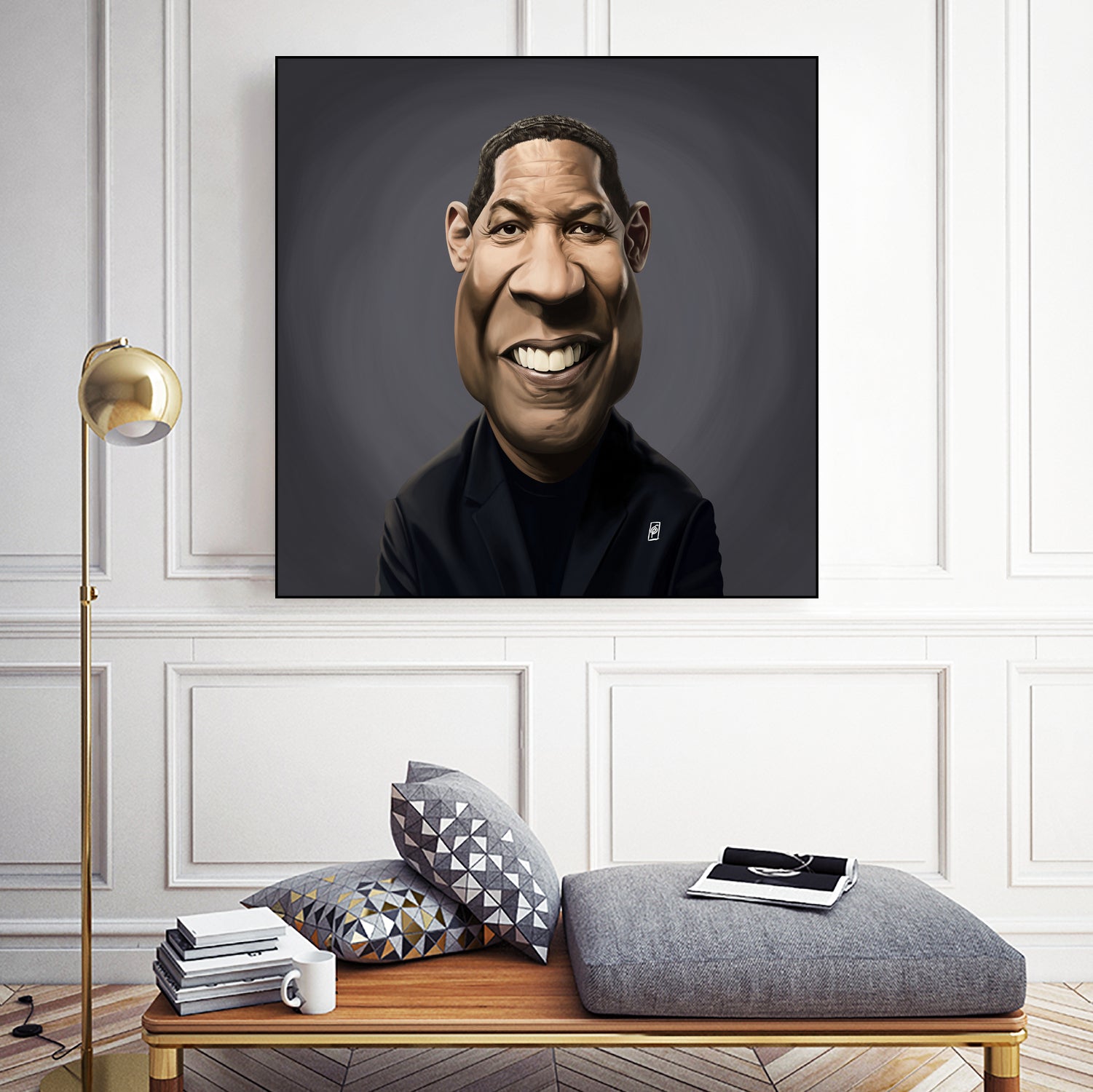 Denzel Washington by Rob Snow on GIANT ART - black digital painting