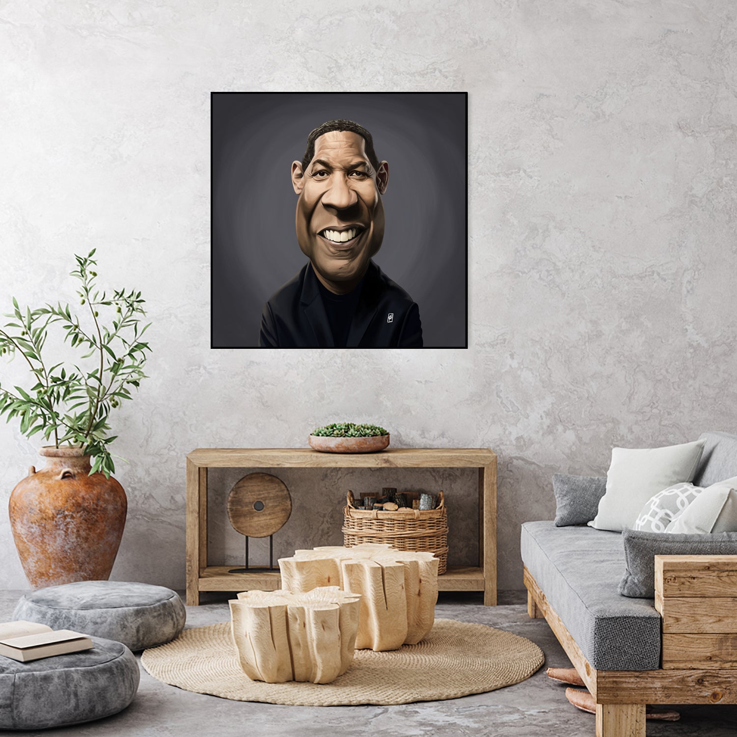 Denzel Washington by Rob Snow on GIANT ART - black digital painting