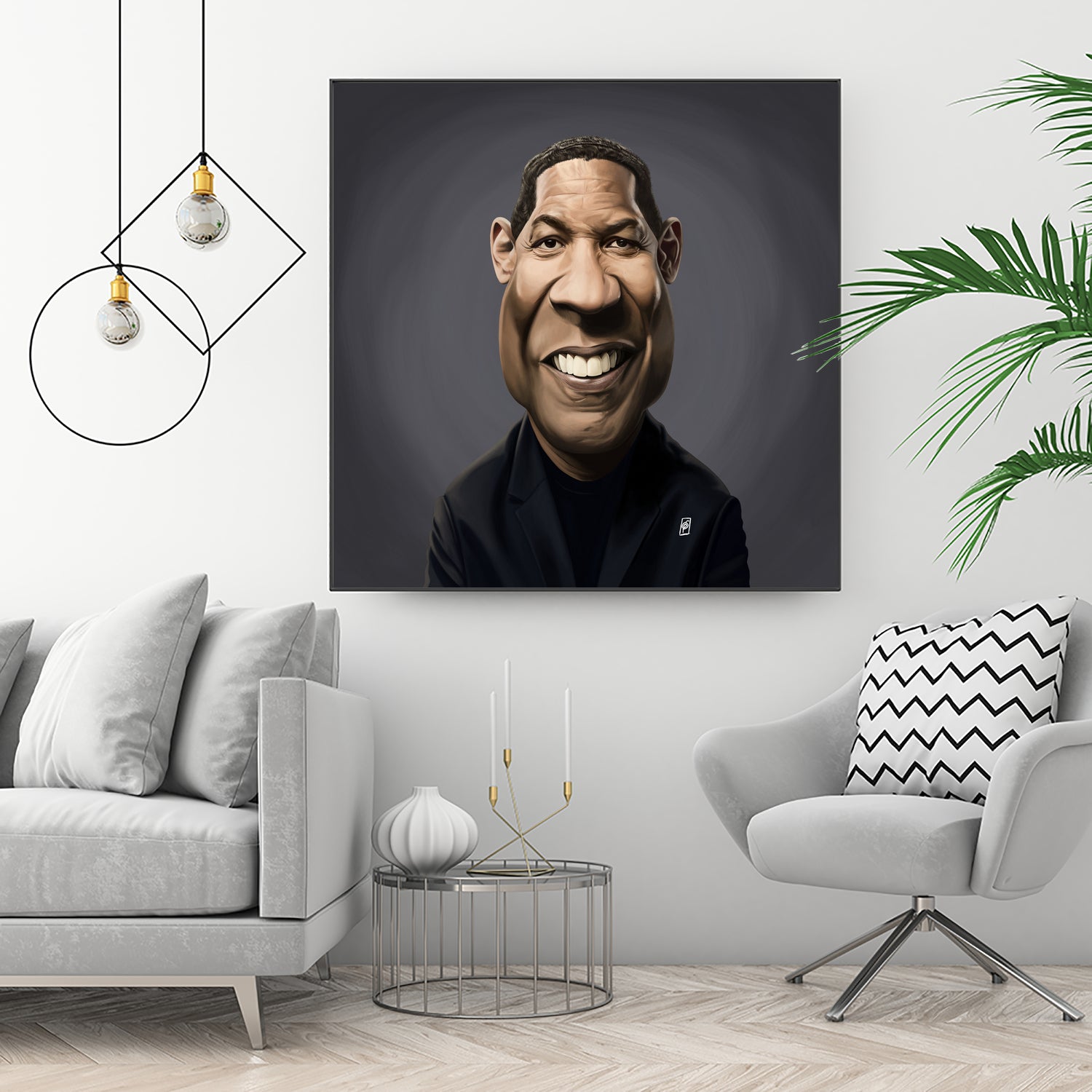 Denzel Washington by Rob Snow on GIANT ART - black digital painting