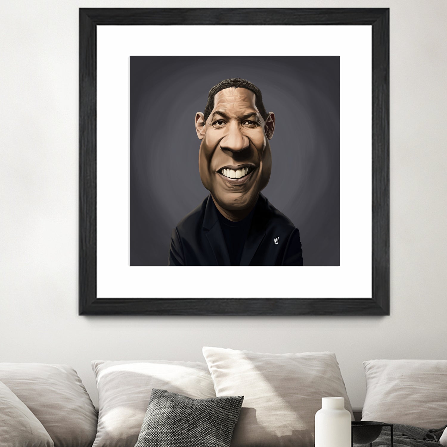 Denzel Washington by Rob Snow on GIANT ART - black digital painting