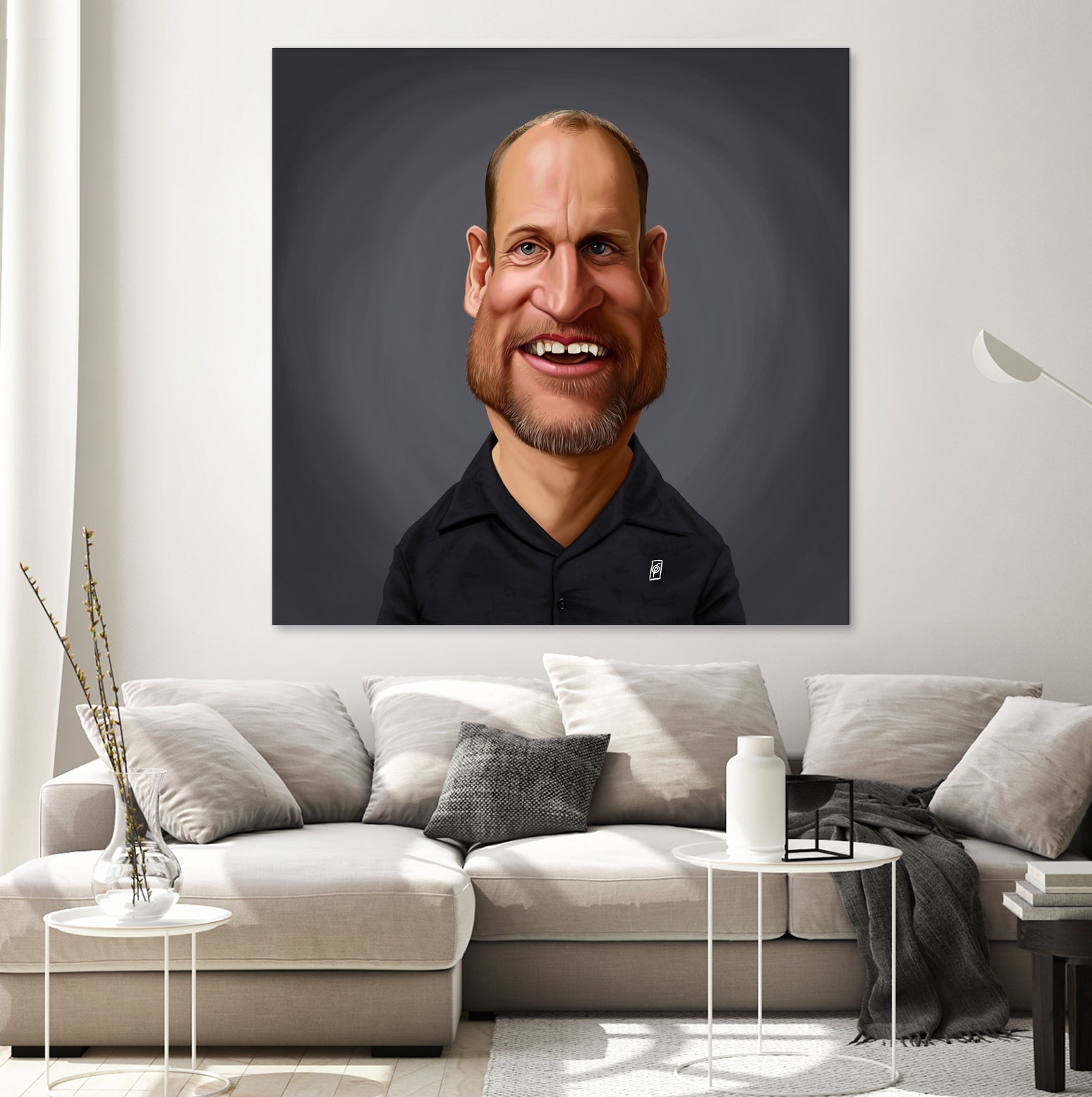 Woody Harrelson by Rob Snow on GIANT ART - brown digital painting