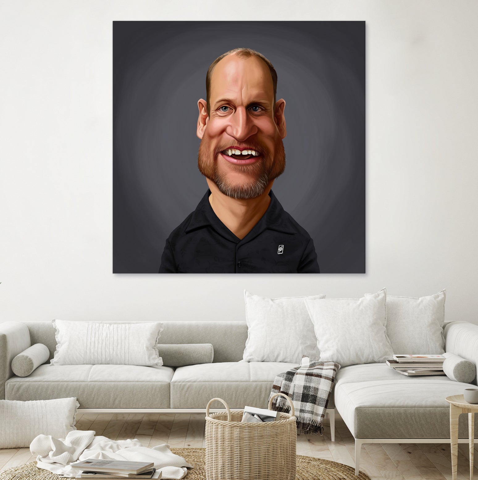 Woody Harrelson by Rob Snow on GIANT ART - brown digital painting