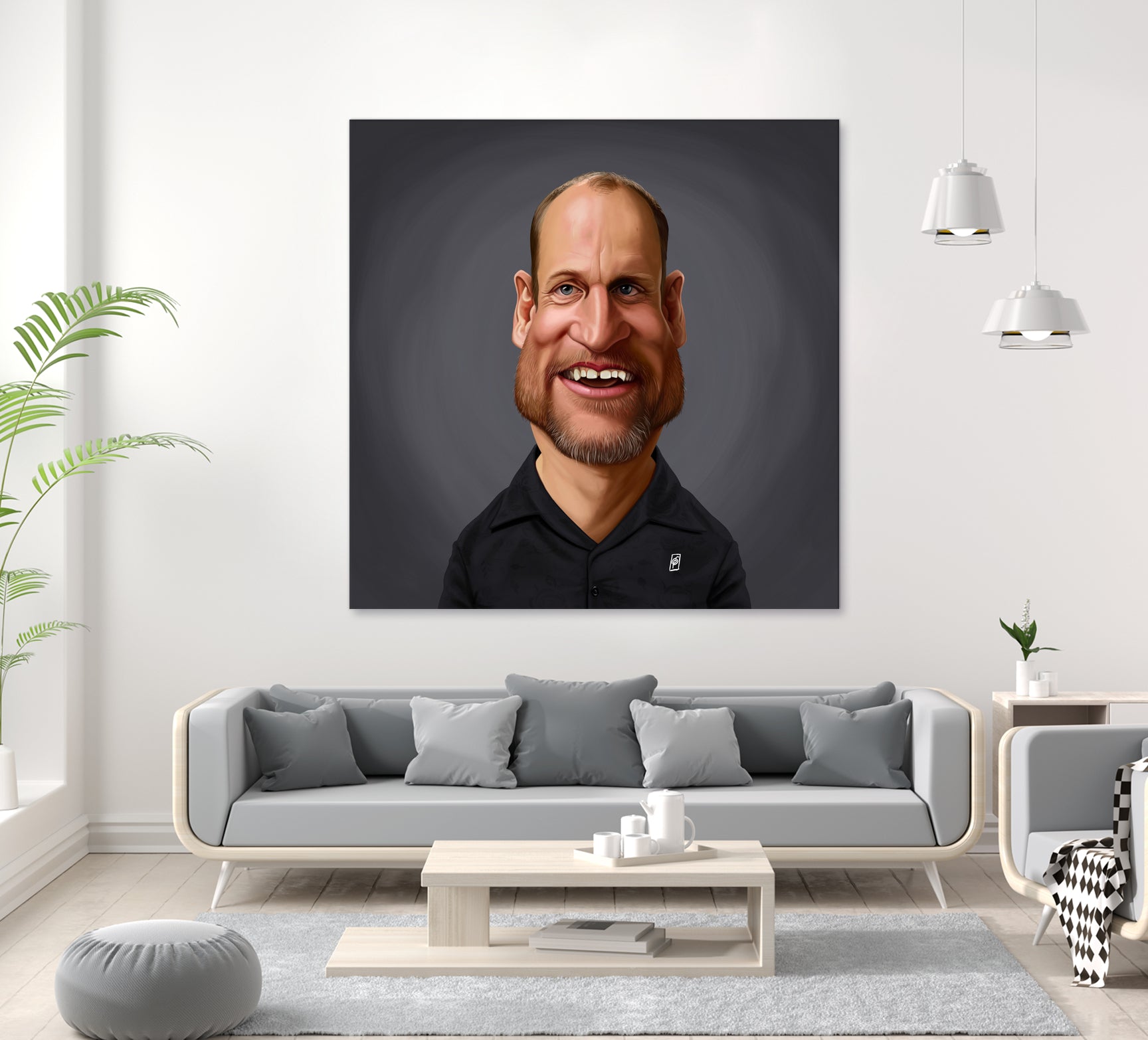 Woody Harrelson by Rob Snow on GIANT ART - brown digital painting