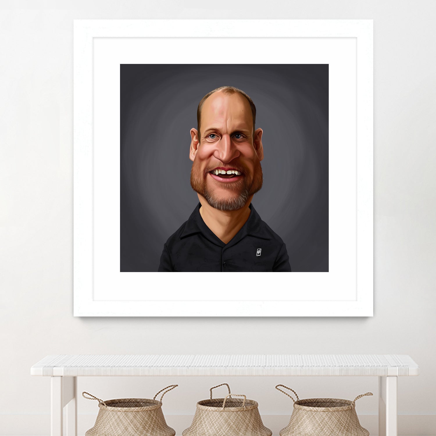 Woody Harrelson by Rob Snow on GIANT ART - brown digital painting