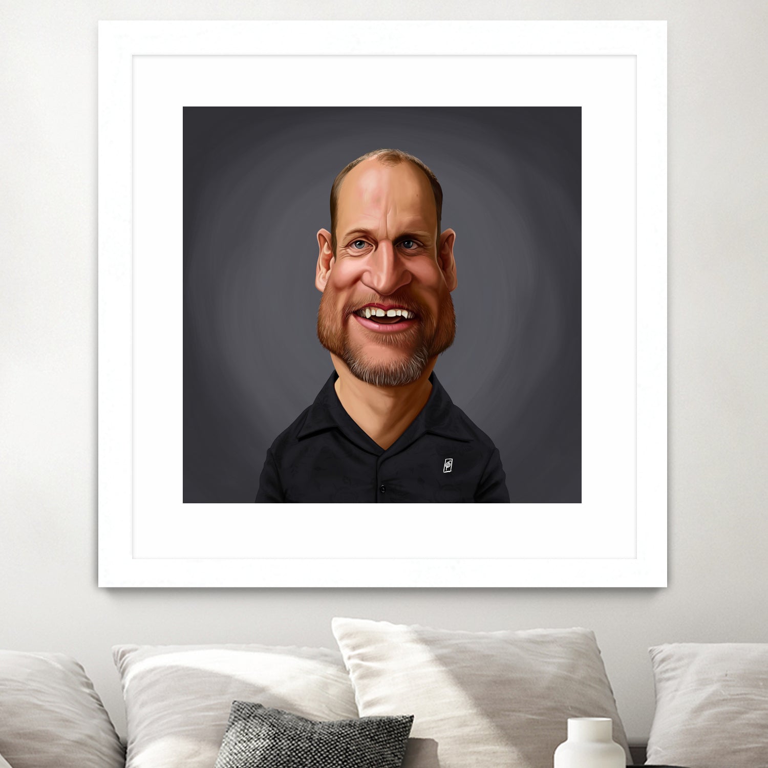 Woody Harrelson by Rob Snow on GIANT ART - brown digital painting