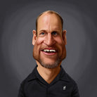 Woody Harrelson by Rob Snow on GIANT ART - brown digital painting