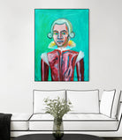 mozart by Diego Manuel Rodriguez on GIANT ART - green mixed media