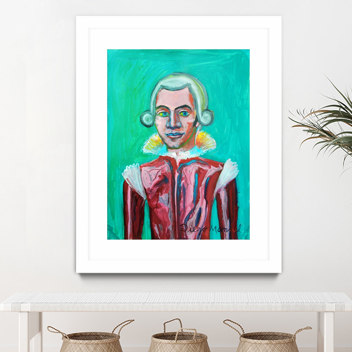 mozart by Diego Manuel Rodriguez on GIANT ART - green mixed media