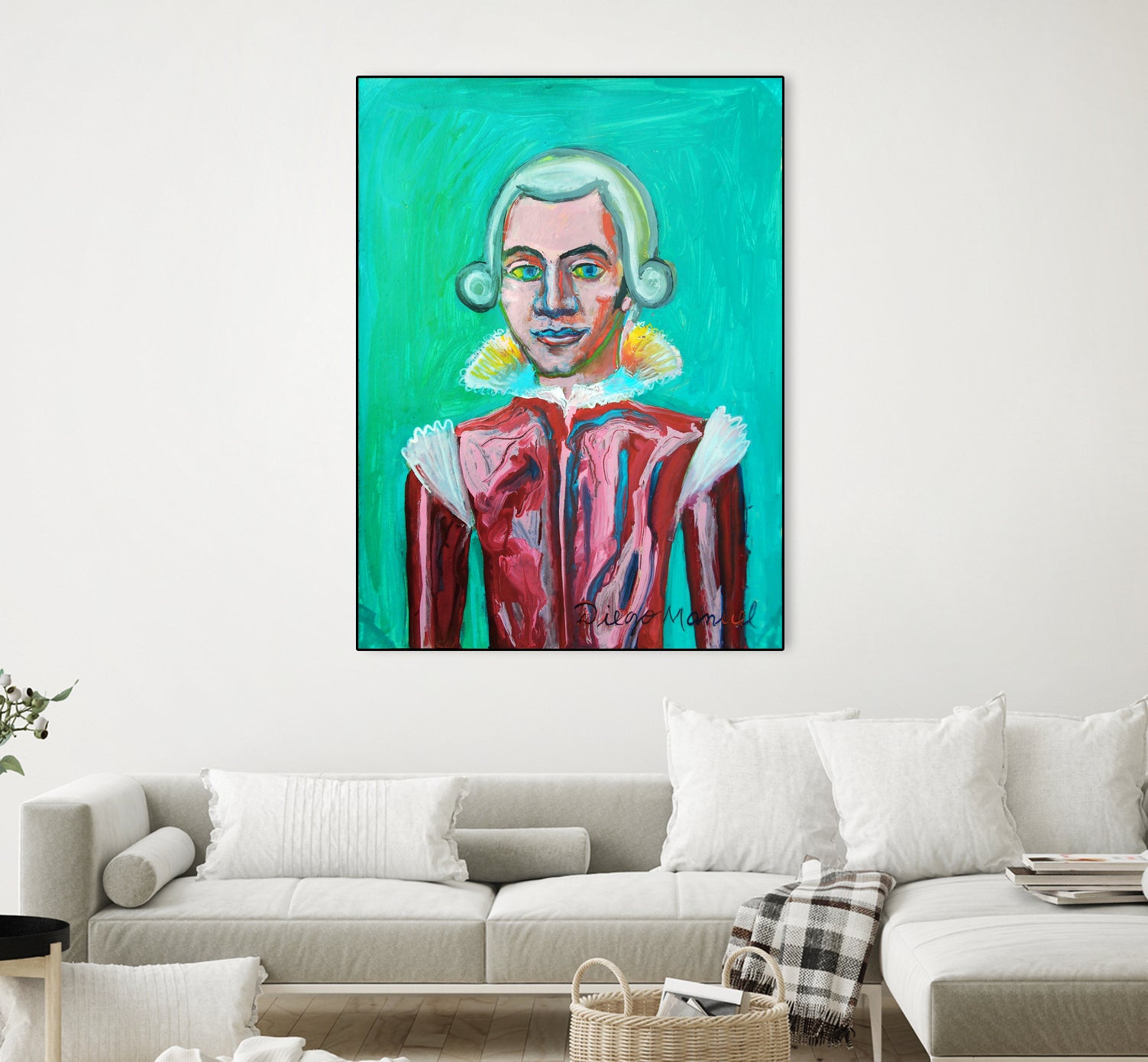 mozart by Diego Manuel Rodriguez on GIANT ART - green mixed media