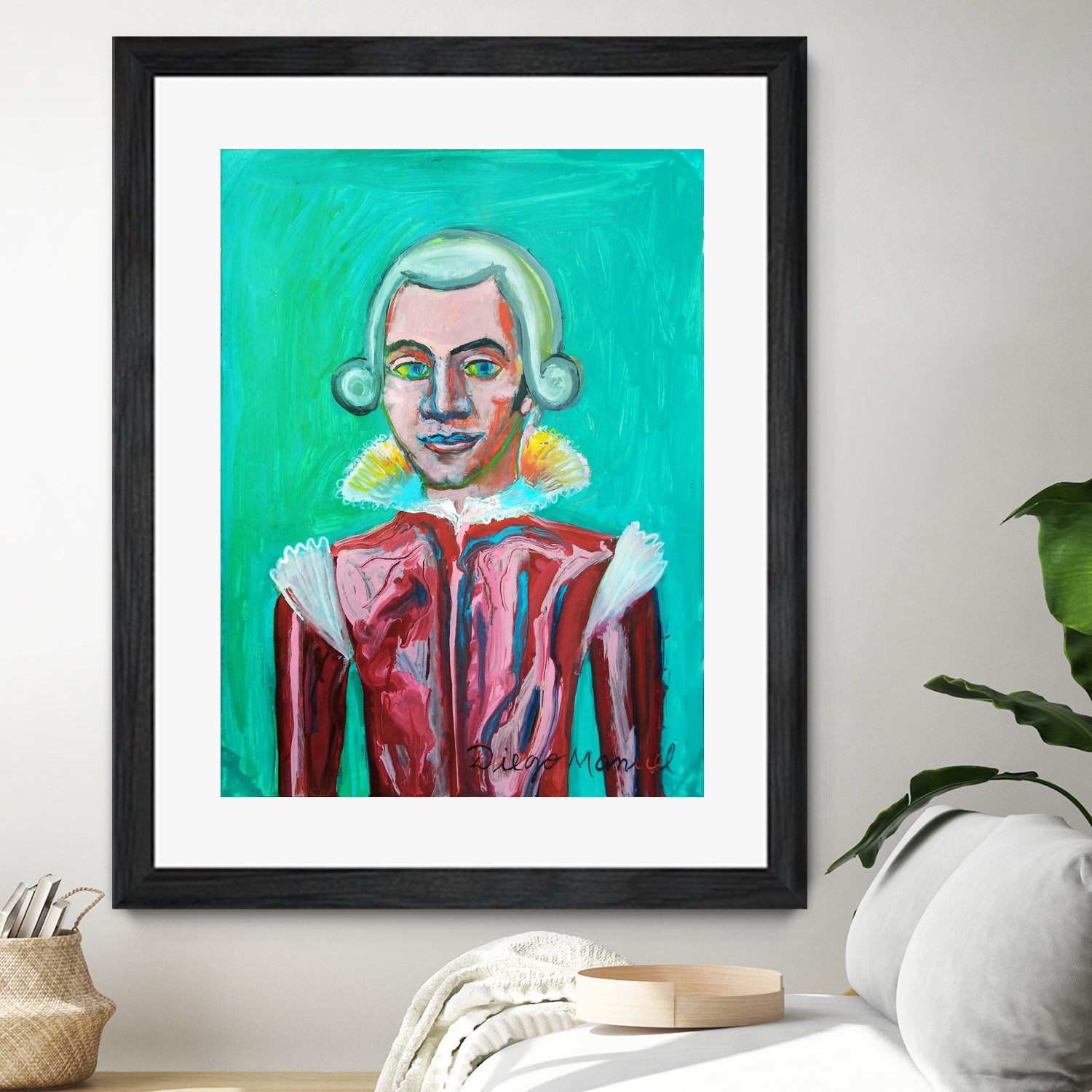 mozart by Diego Manuel Rodriguez on GIANT ART - green mixed media