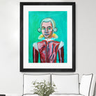 mozart by Diego Manuel Rodriguez on GIANT ART - green mixed media