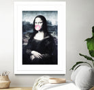 Mona Lisa blowing bubblegum bubbles by Menelaos Trompoukis on GIANT ART - blue digital painting