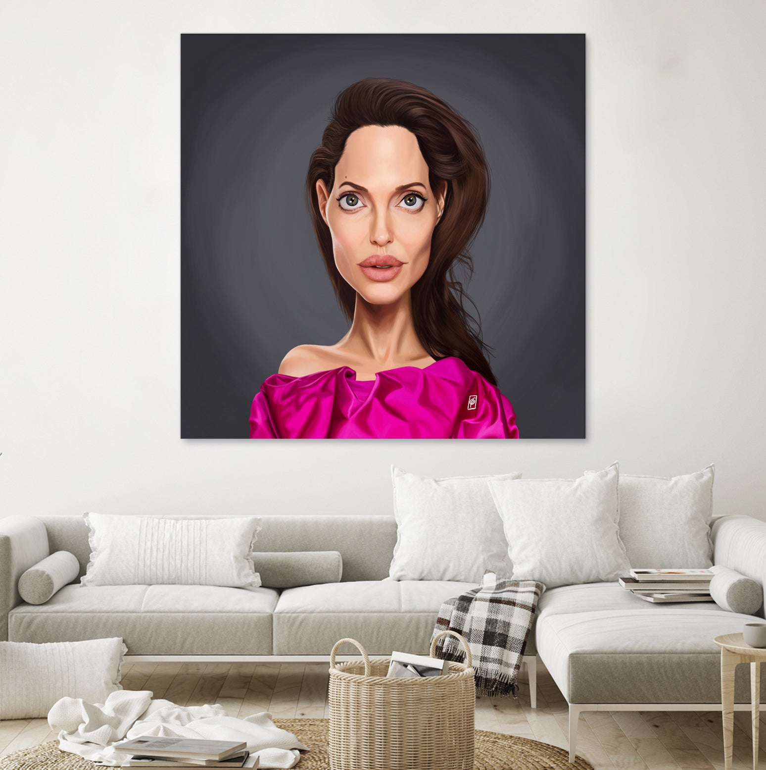 Angelina Jolie by Rob Snow on GIANT ART - red digital painting