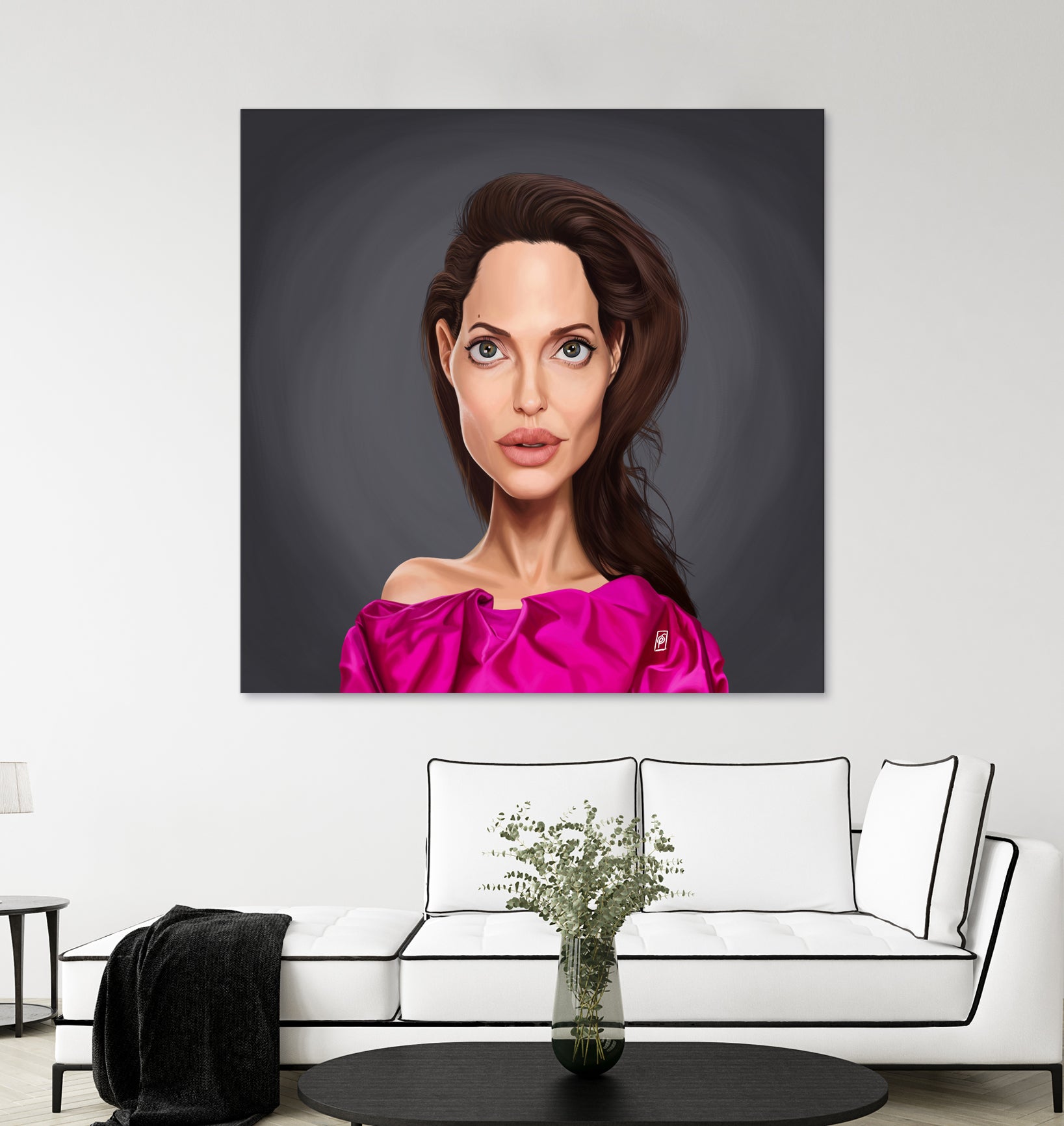 Angelina Jolie by Rob Snow on GIANT ART - red digital painting