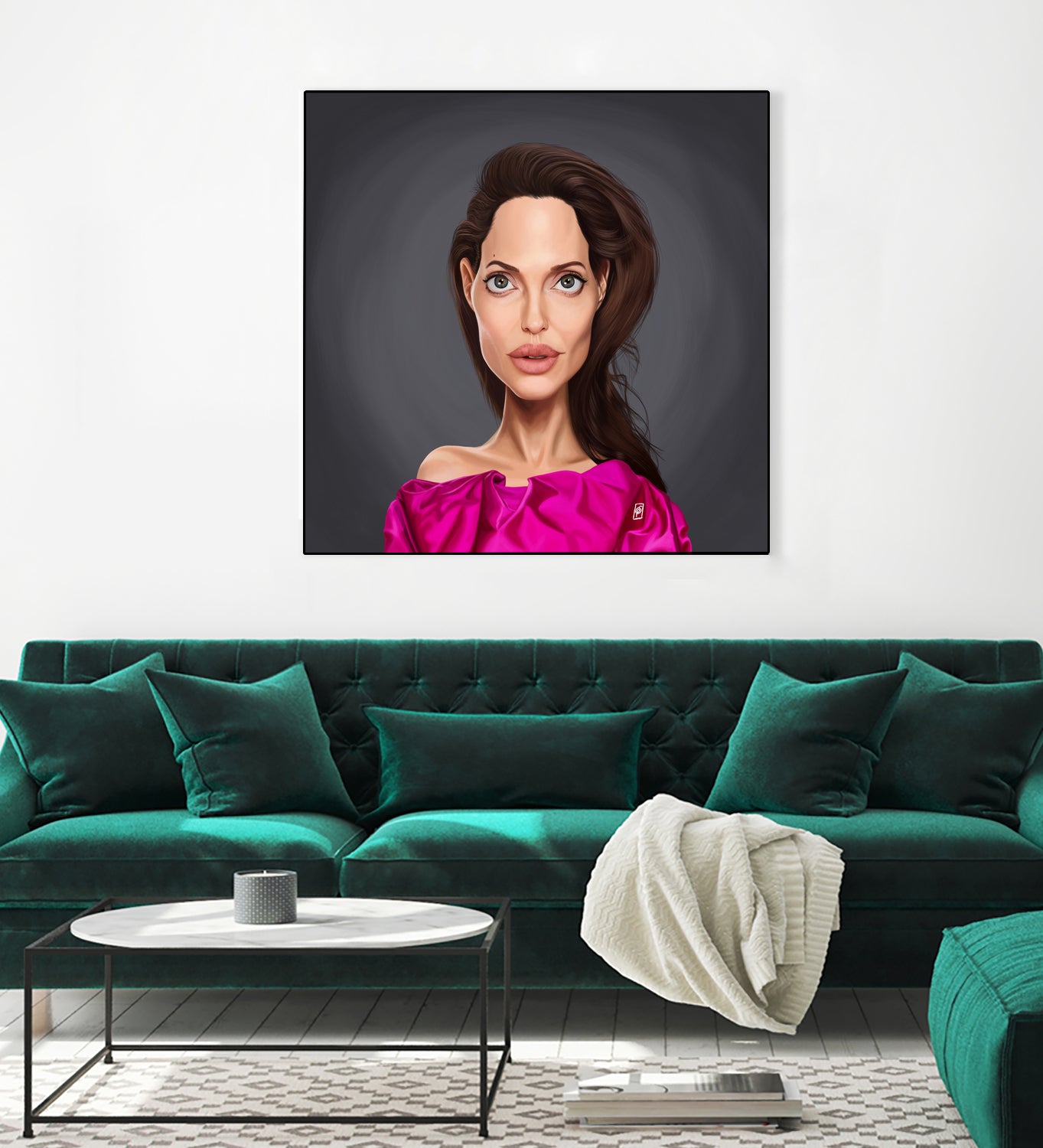 Angelina Jolie by Rob Snow on GIANT ART - red digital painting