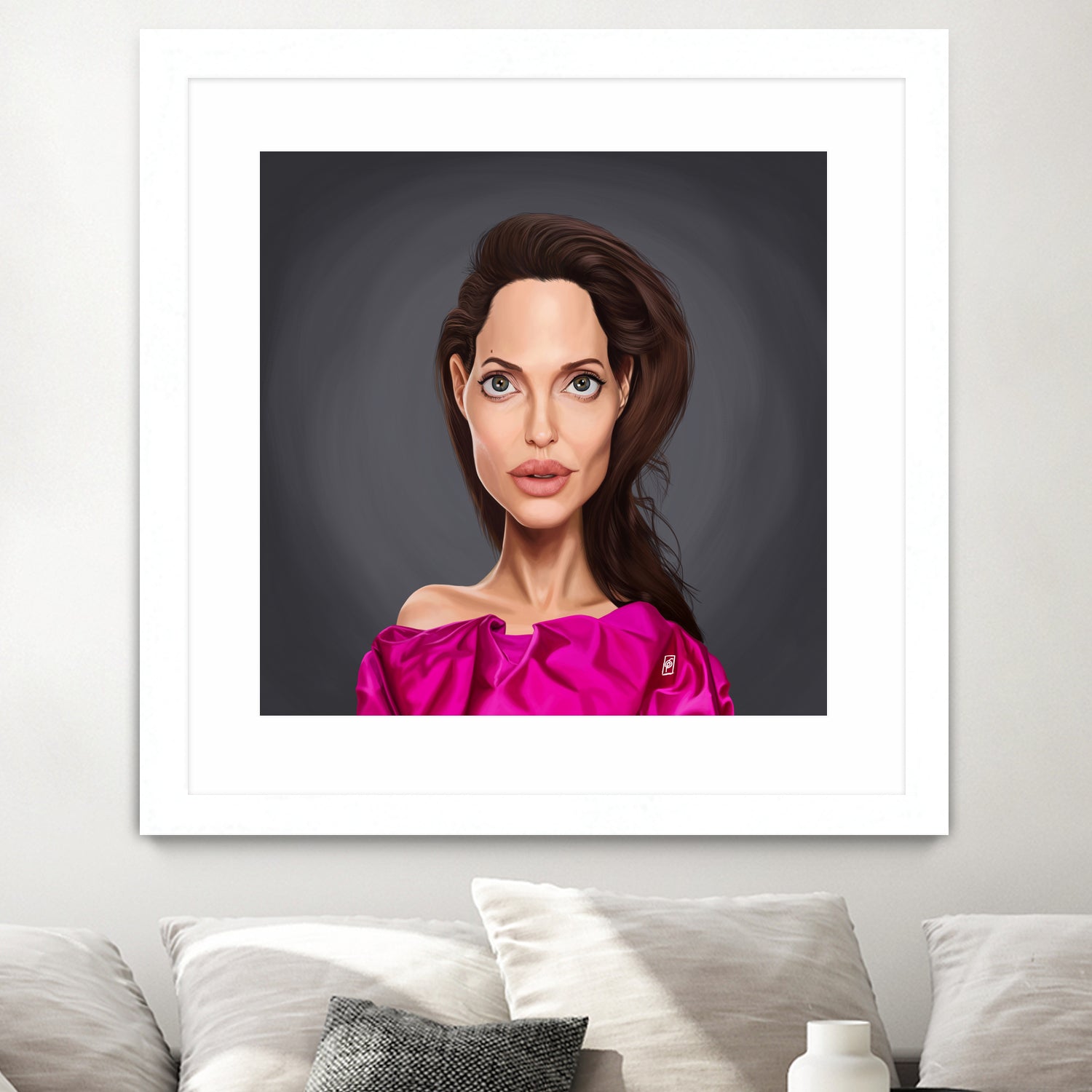 Angelina Jolie by Rob Snow on GIANT ART - red digital painting