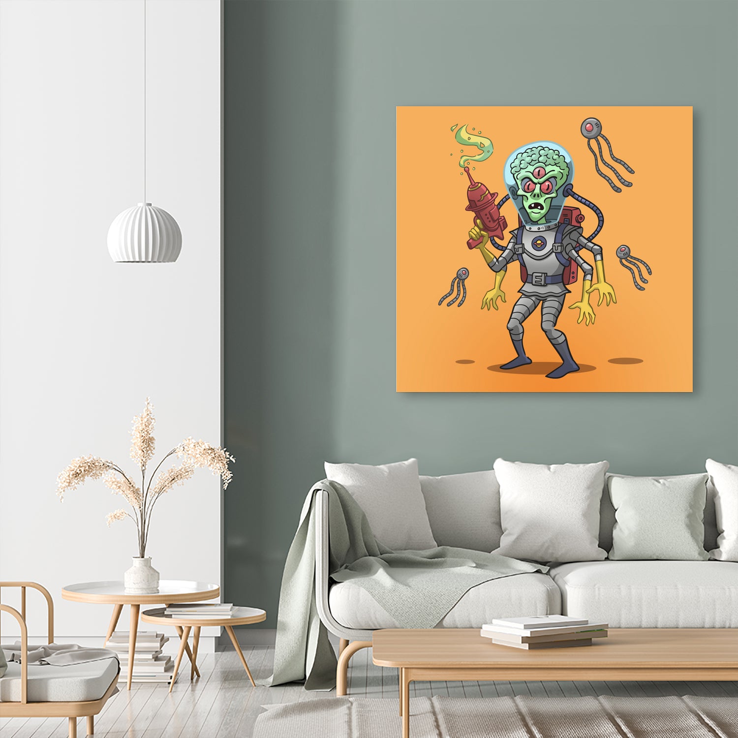 Alien by Matias Molusko on GIANT ART - orange digital drawing