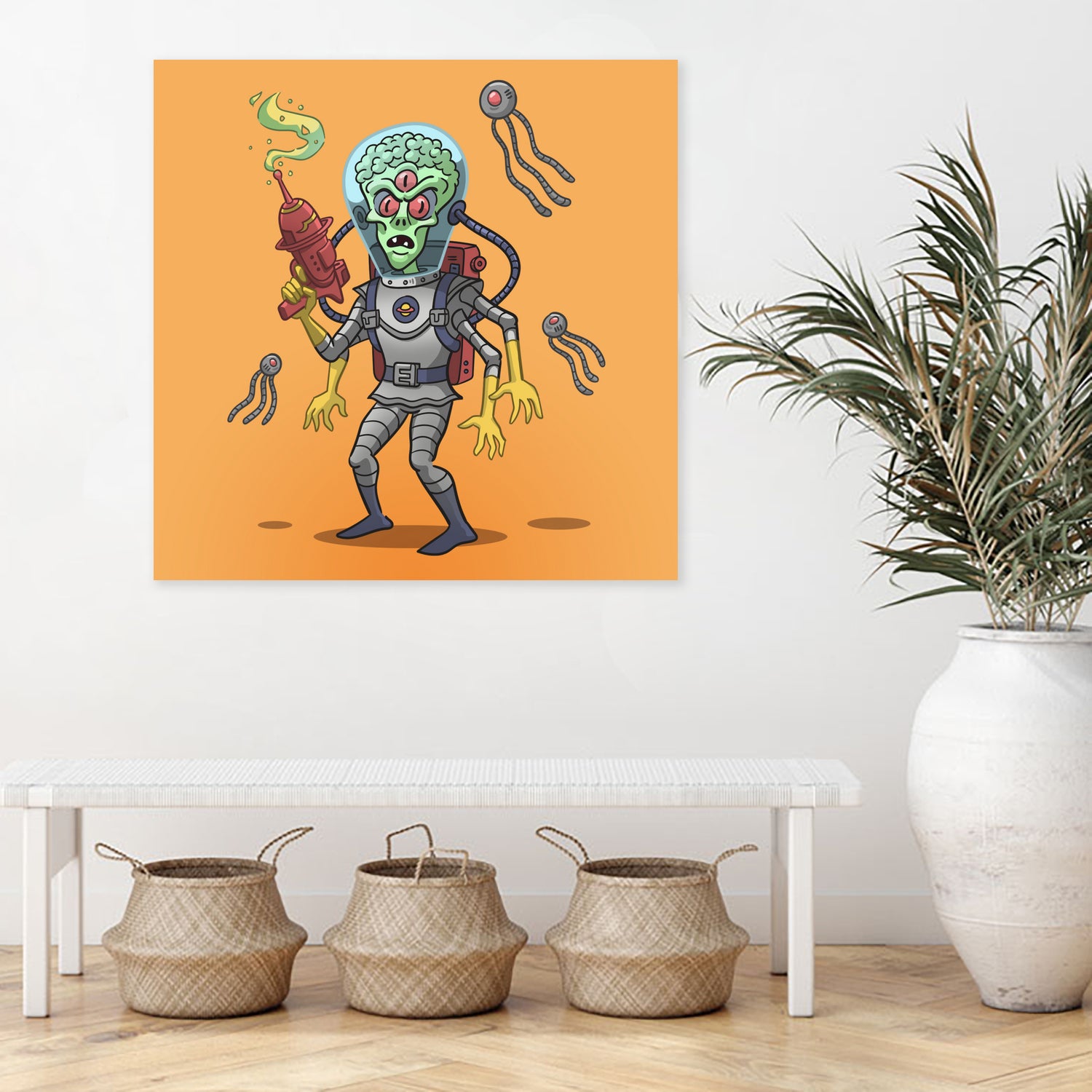 Alien by Matias Molusko on GIANT ART - orange digital drawing