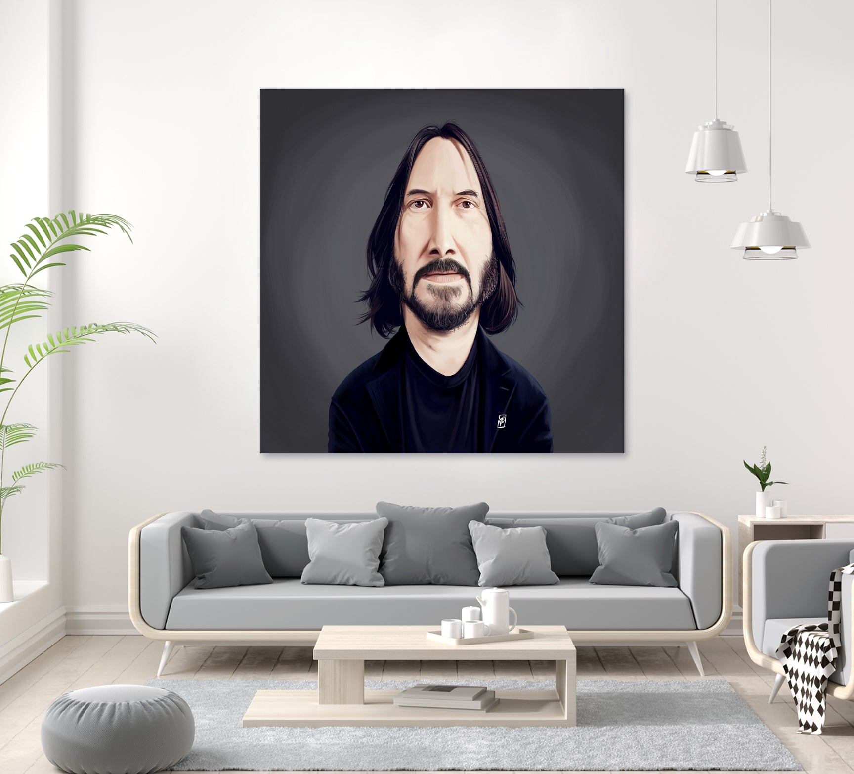 Keanu Reeves by Rob Snow on GIANT ART - black digital painting