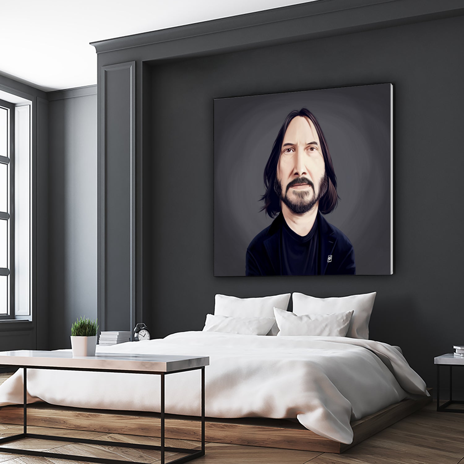 Keanu Reeves by Rob Snow on GIANT ART - black digital painting