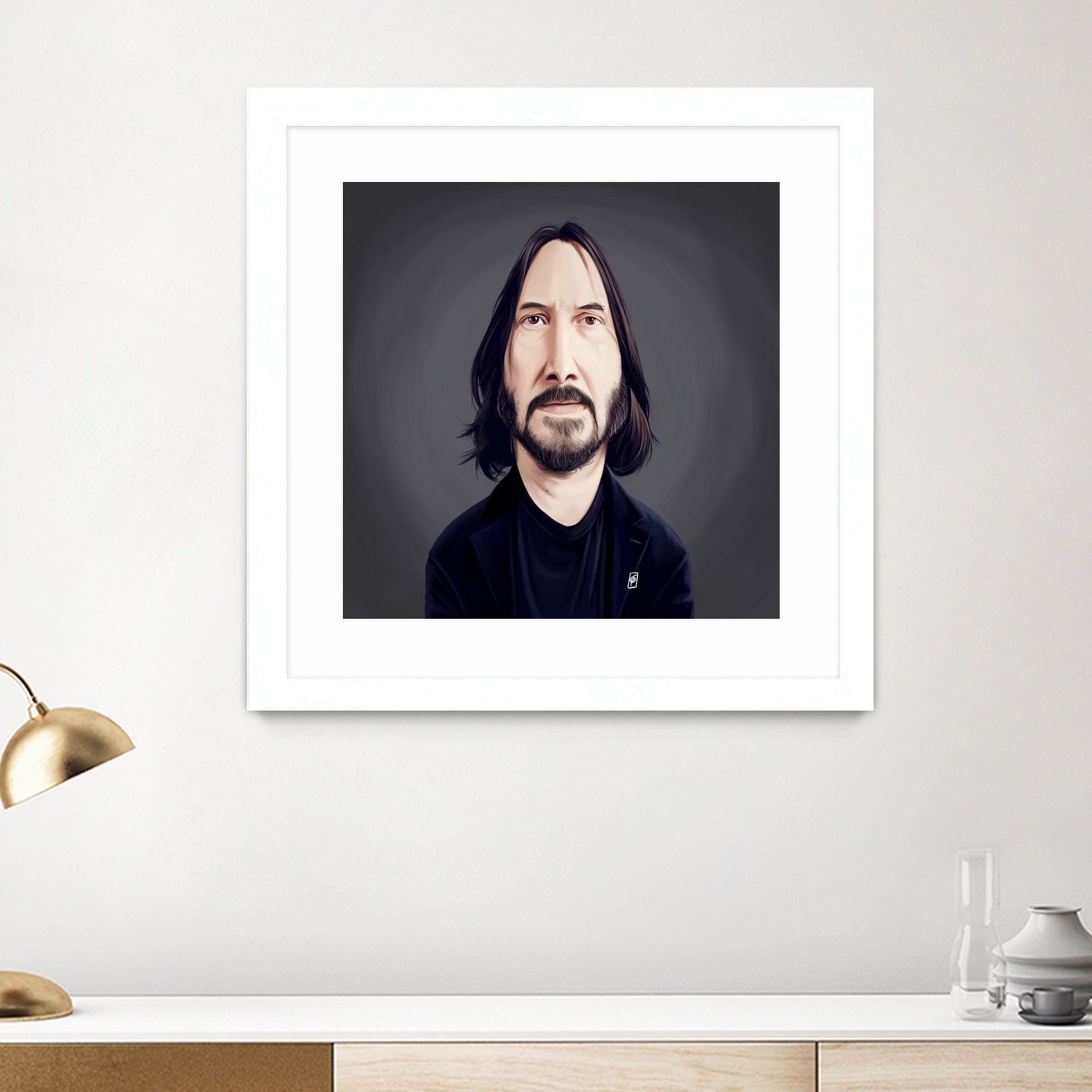 Keanu Reeves by Rob Snow on GIANT ART - black digital painting