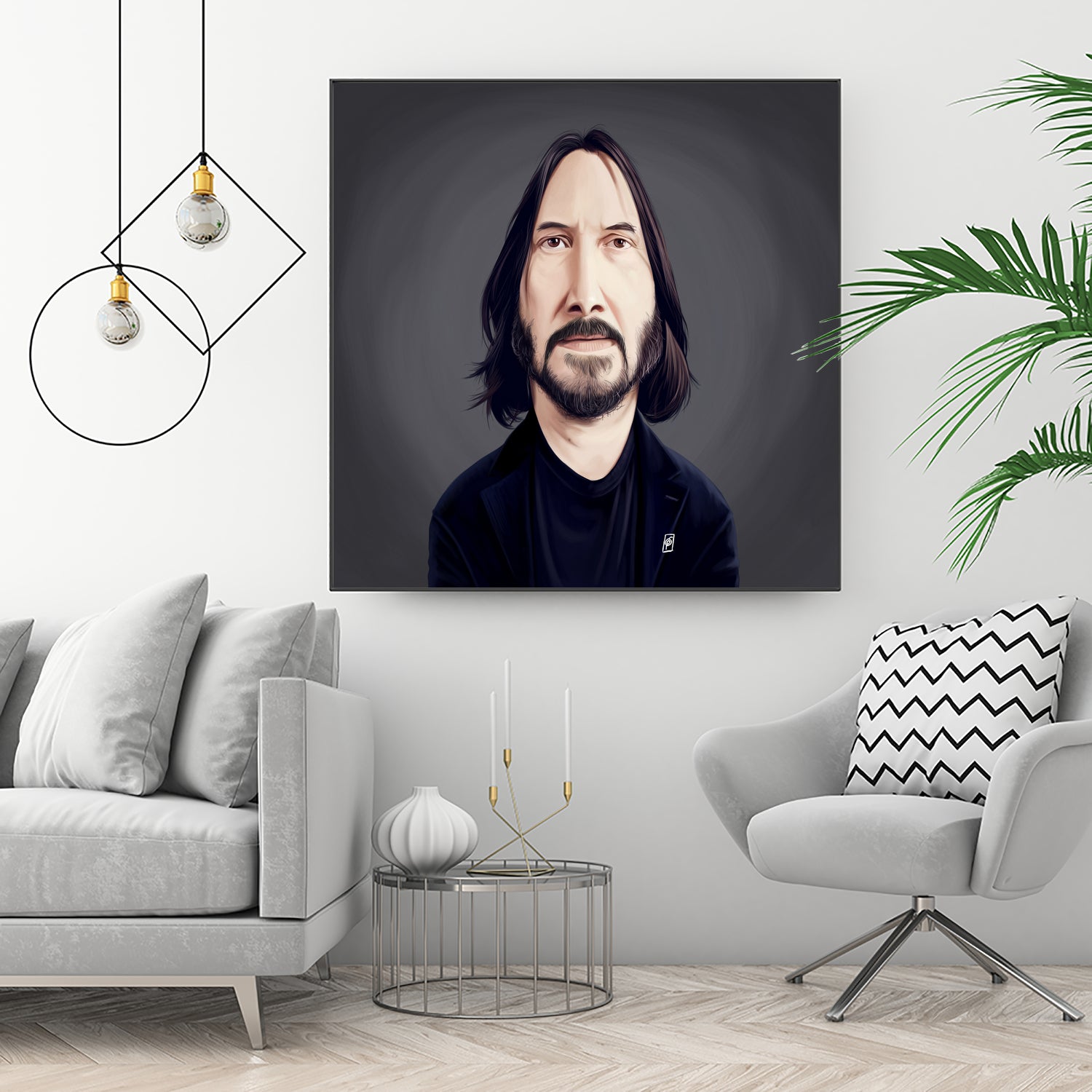 Keanu Reeves by Rob Snow on GIANT ART - black digital painting