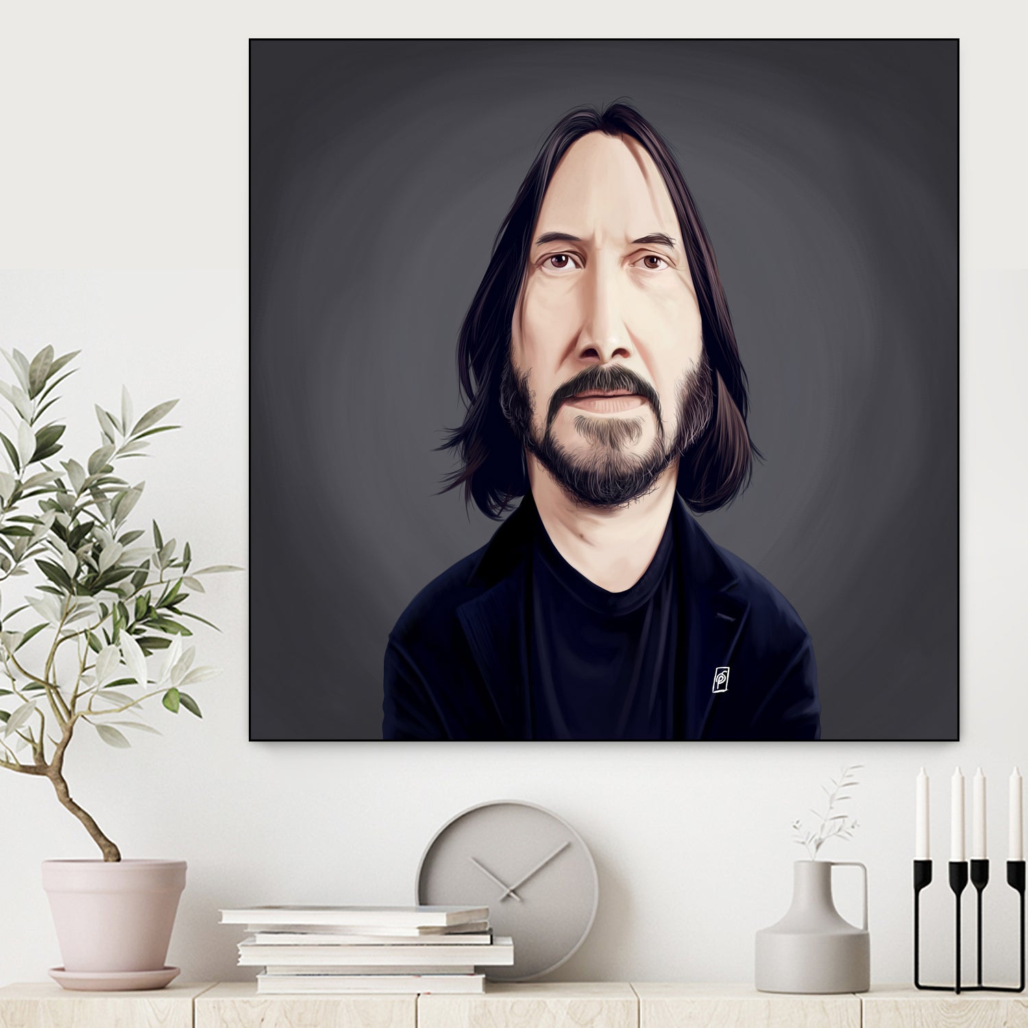 Keanu Reeves by Rob Snow on GIANT ART - black digital painting