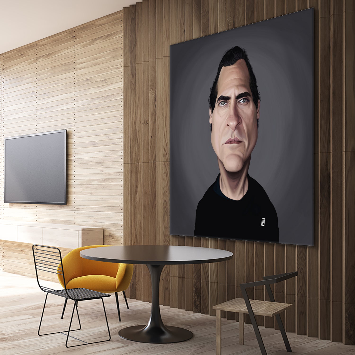 Joaquin Phoenix by Rob Snow on GIANT ART - black digital painting