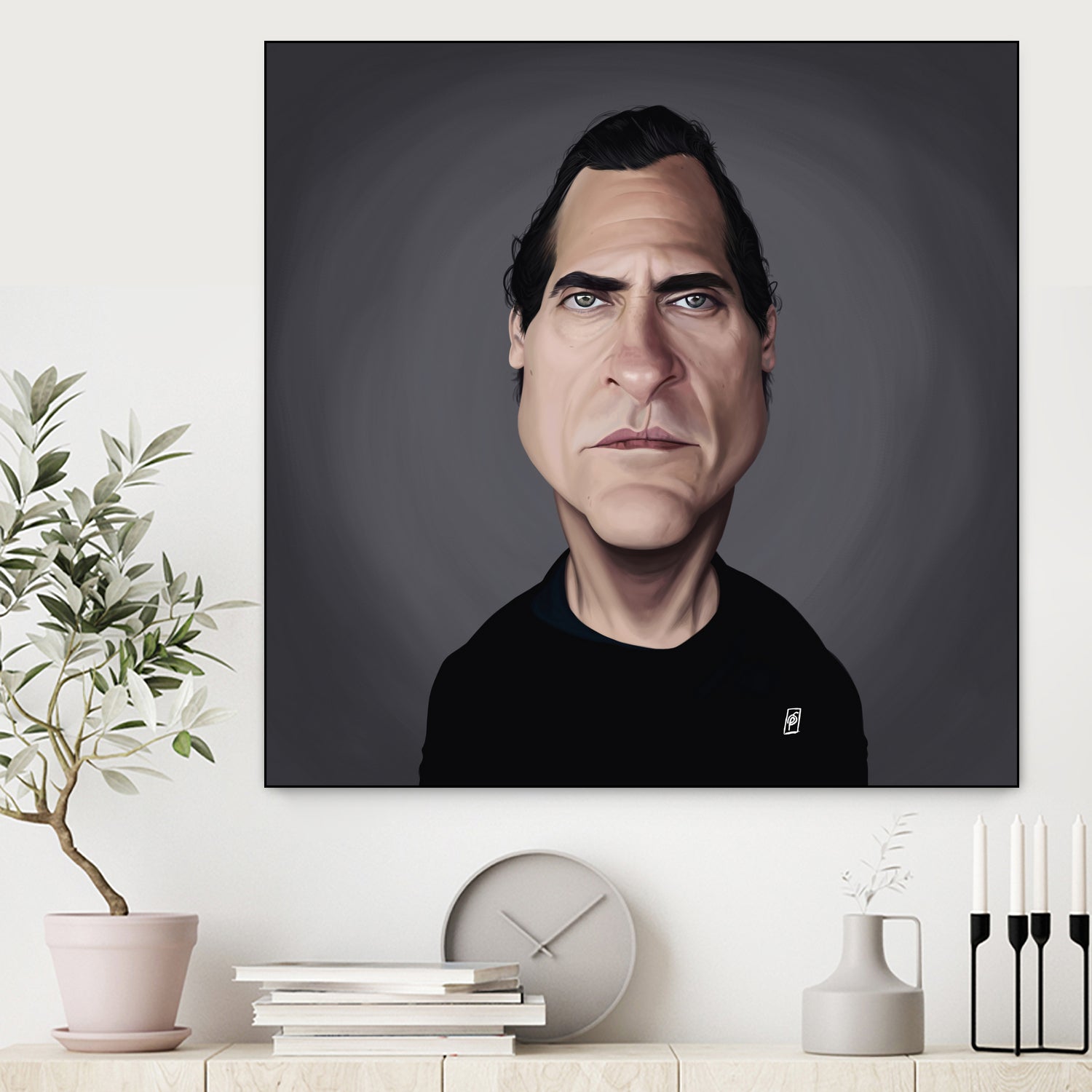 Joaquin Phoenix by Rob Snow on GIANT ART - black digital painting