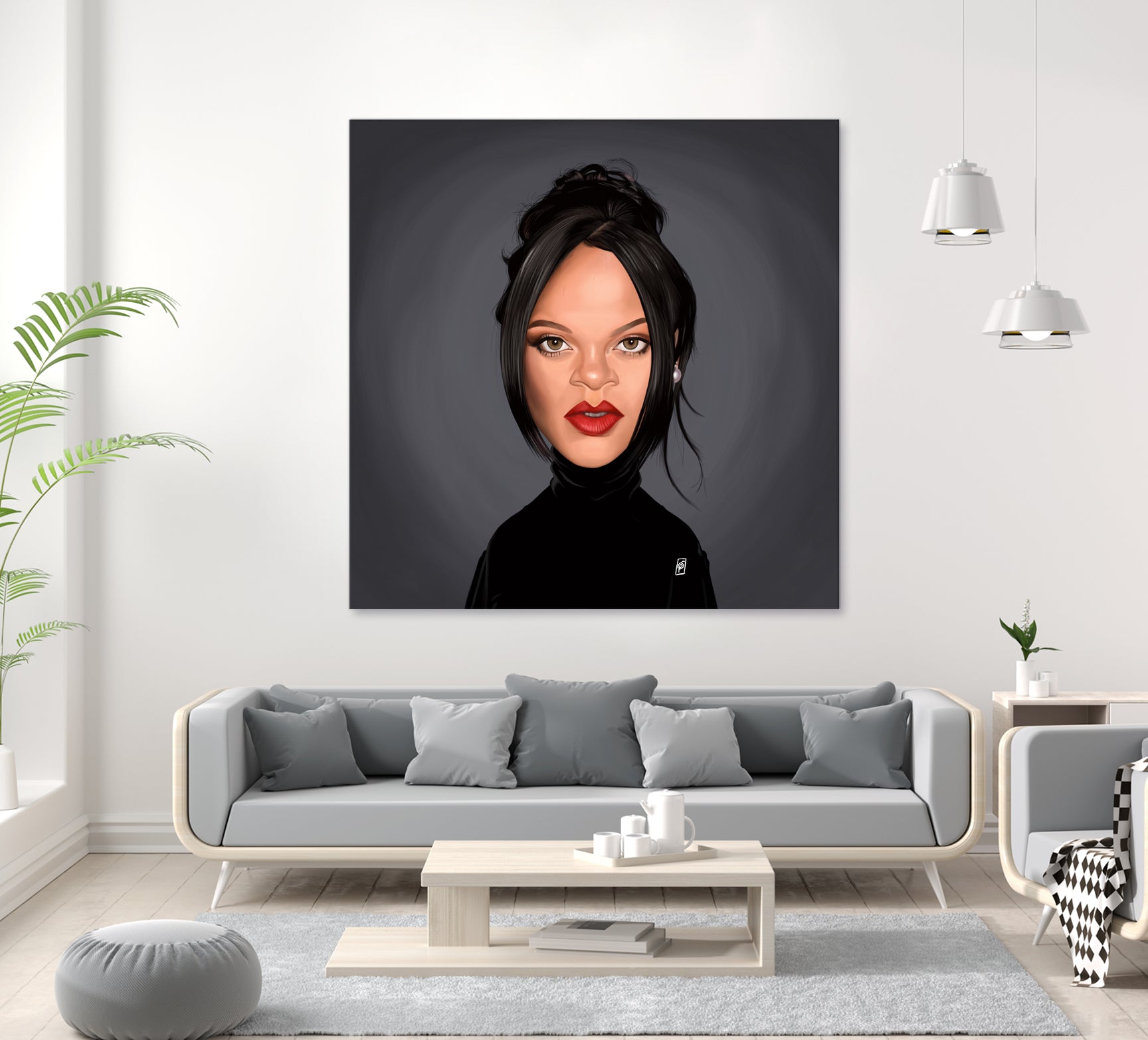 Rihanna by Rob Snow on GIANT ART - black digital painting