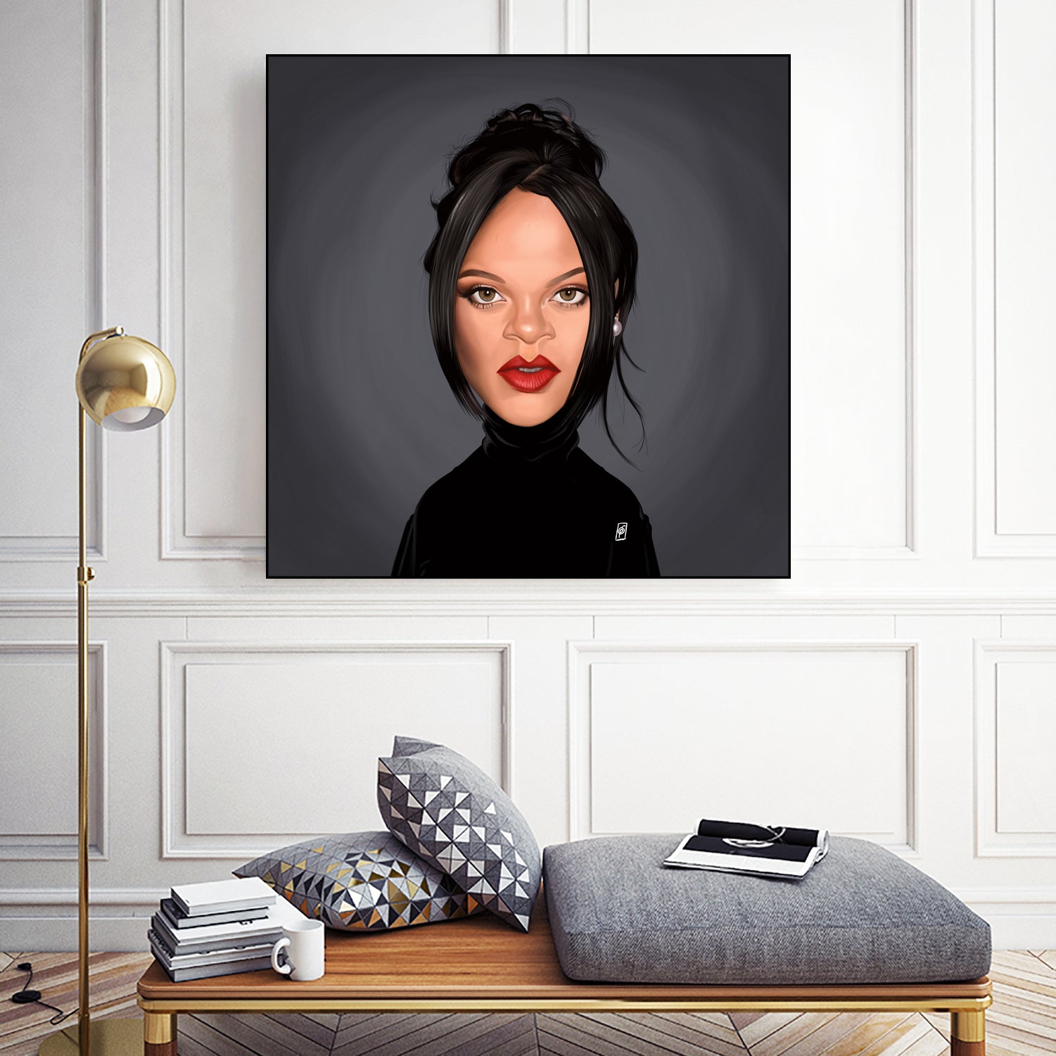 Rihanna by Rob Snow on GIANT ART - black digital painting