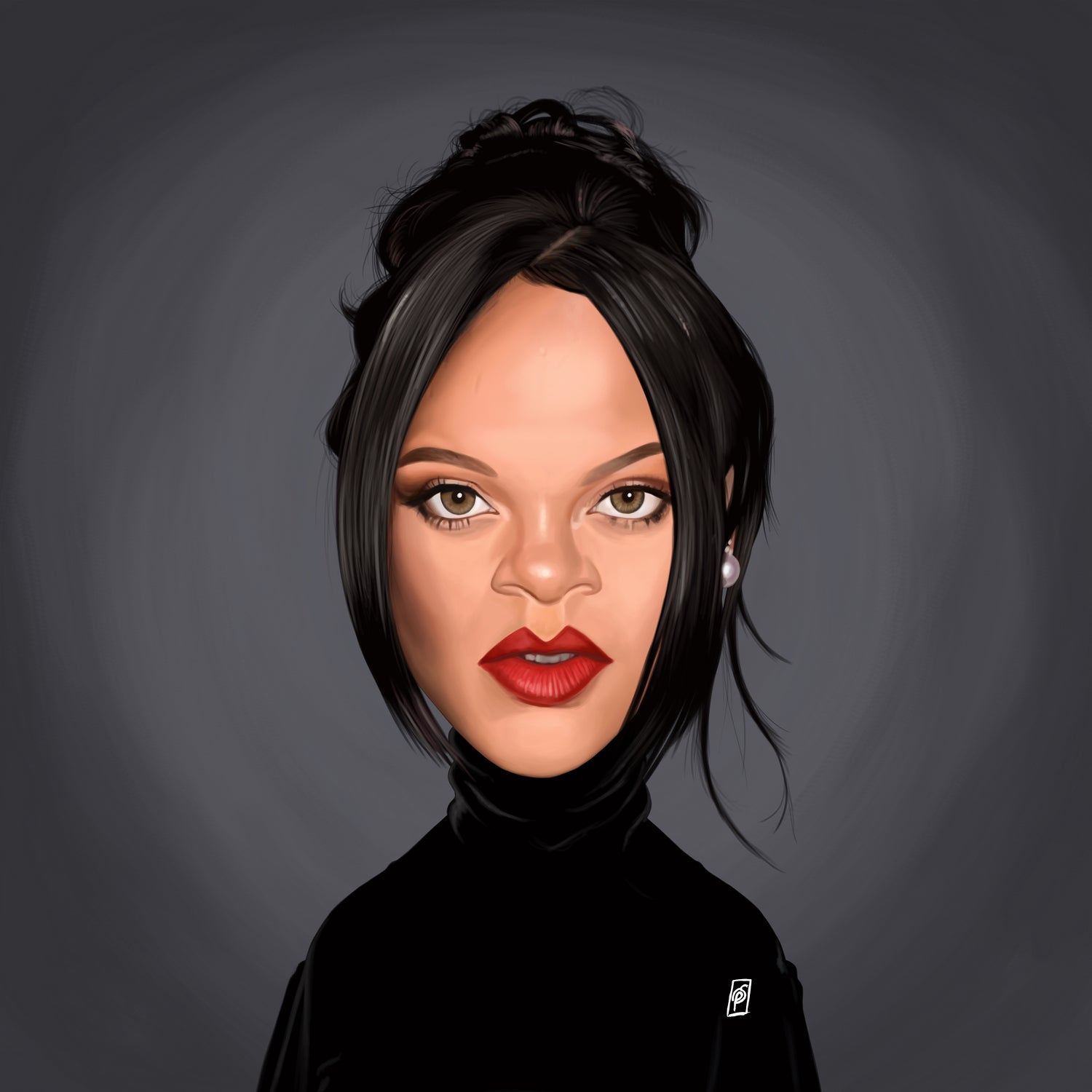 Rihanna by Rob Snow on GIANT ART - black digital painting