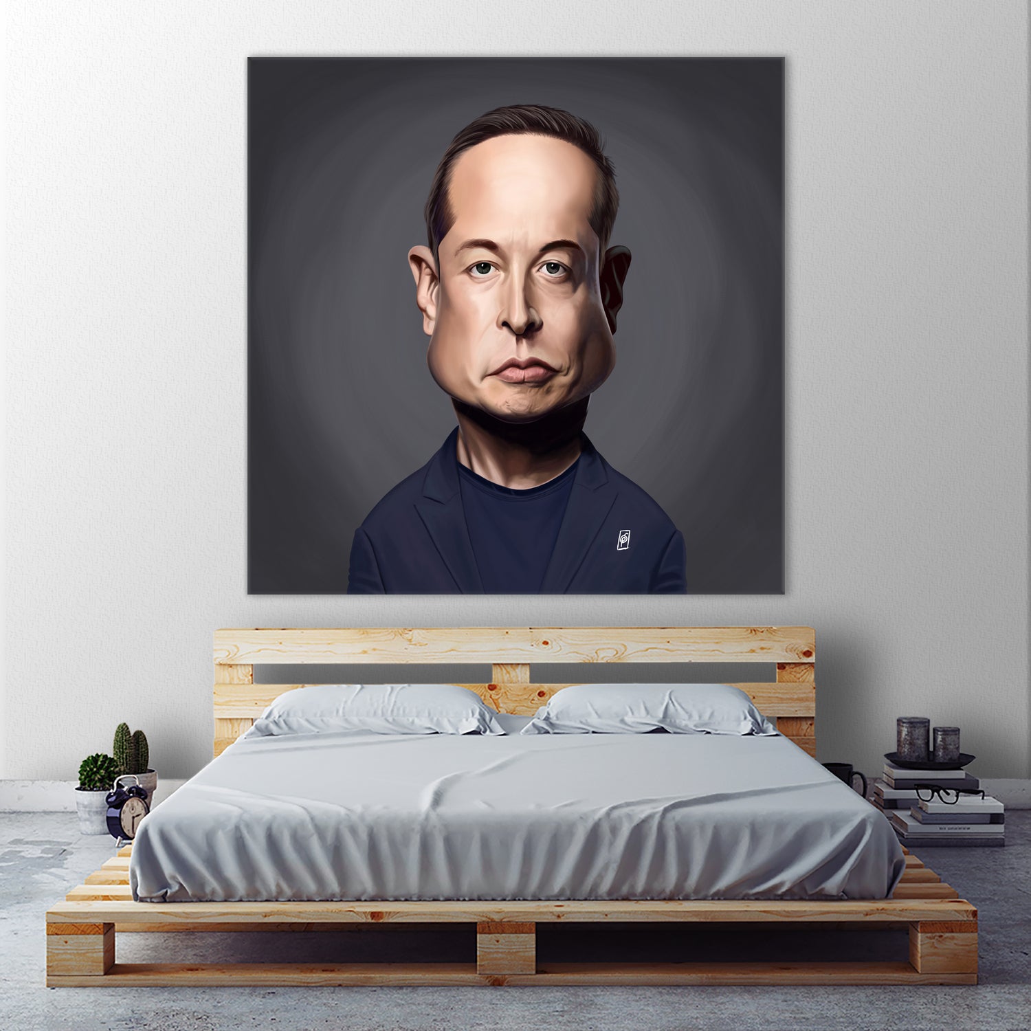 Elon Musk by Rob Snow on GIANT ART - gray digital painting