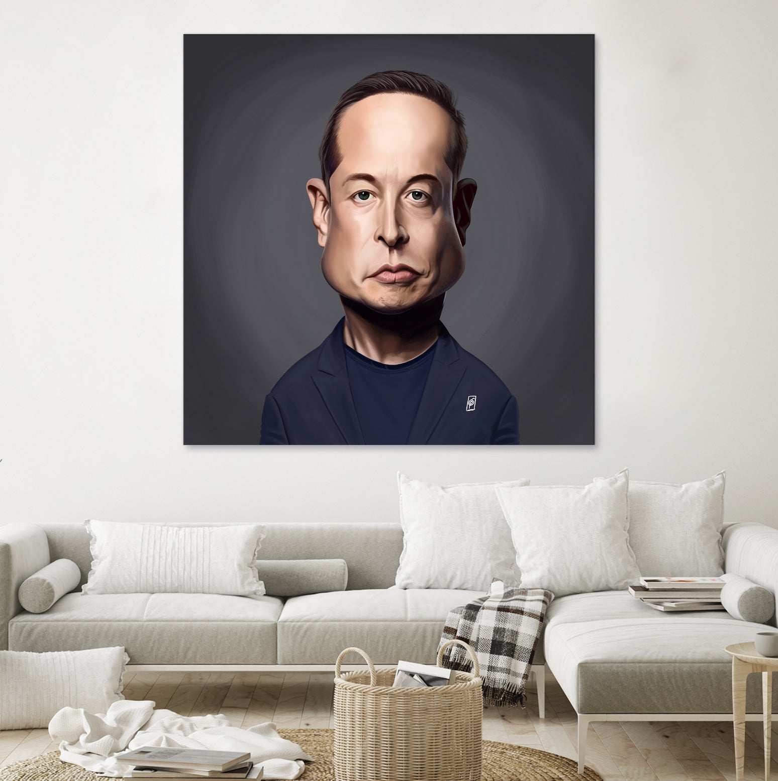 Elon Musk by Rob Snow on GIANT ART - gray digital painting