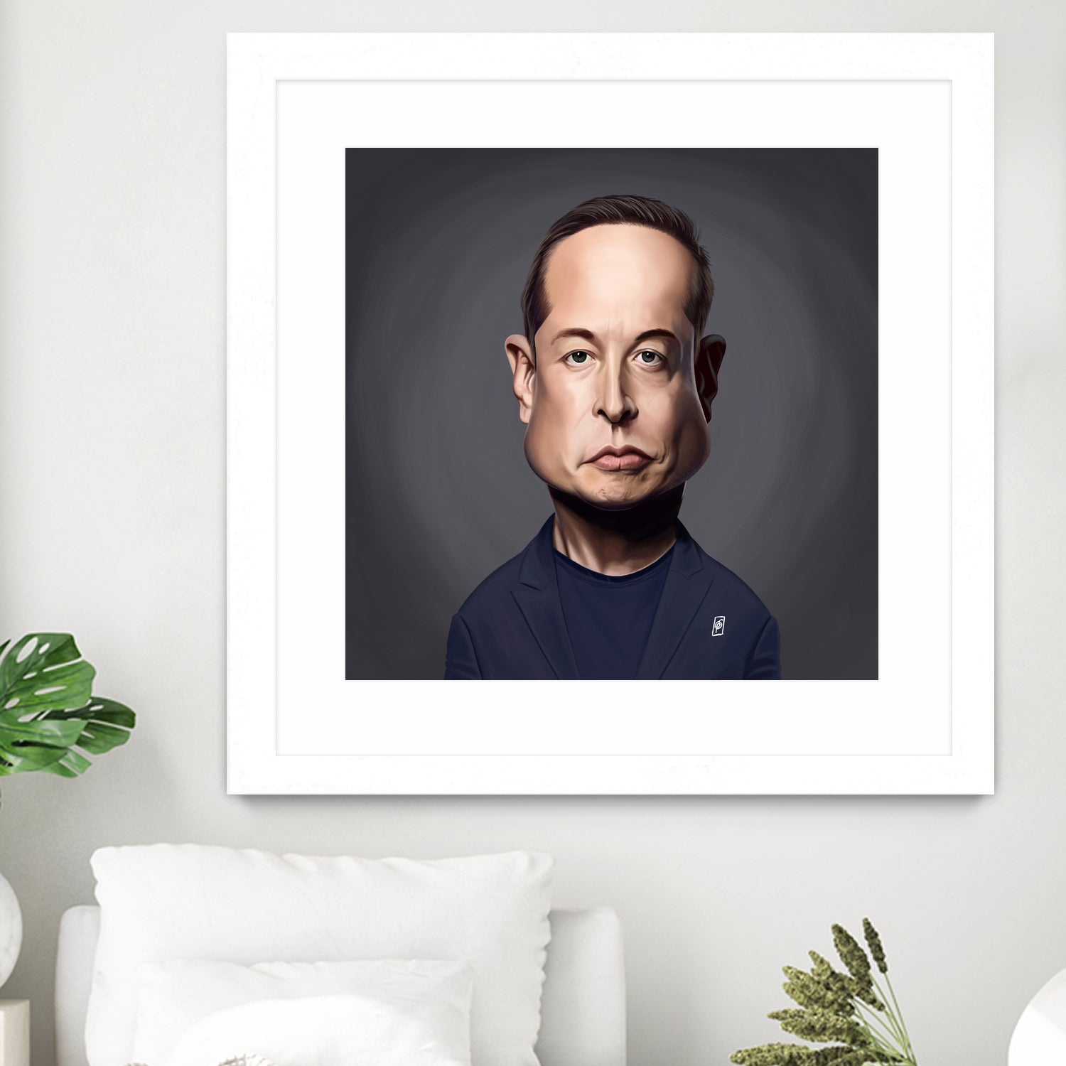 Elon Musk by Rob Snow on GIANT ART - gray digital painting