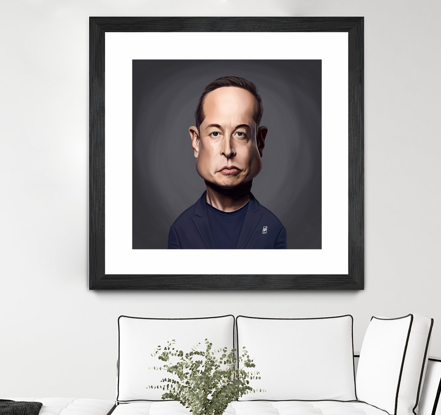 Elon Musk by Rob Snow on GIANT ART - gray digital painting