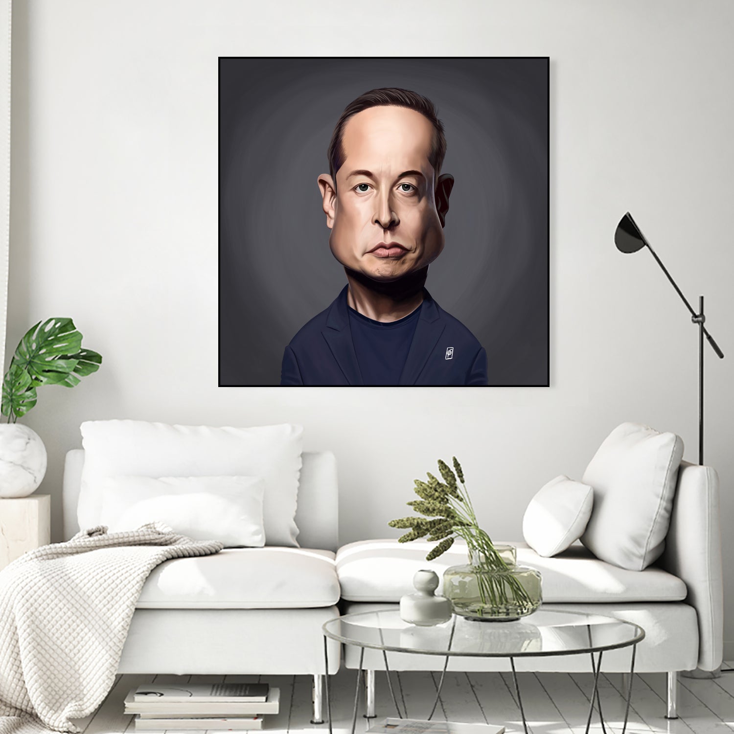 Elon Musk by Rob Snow on GIANT ART - gray digital painting