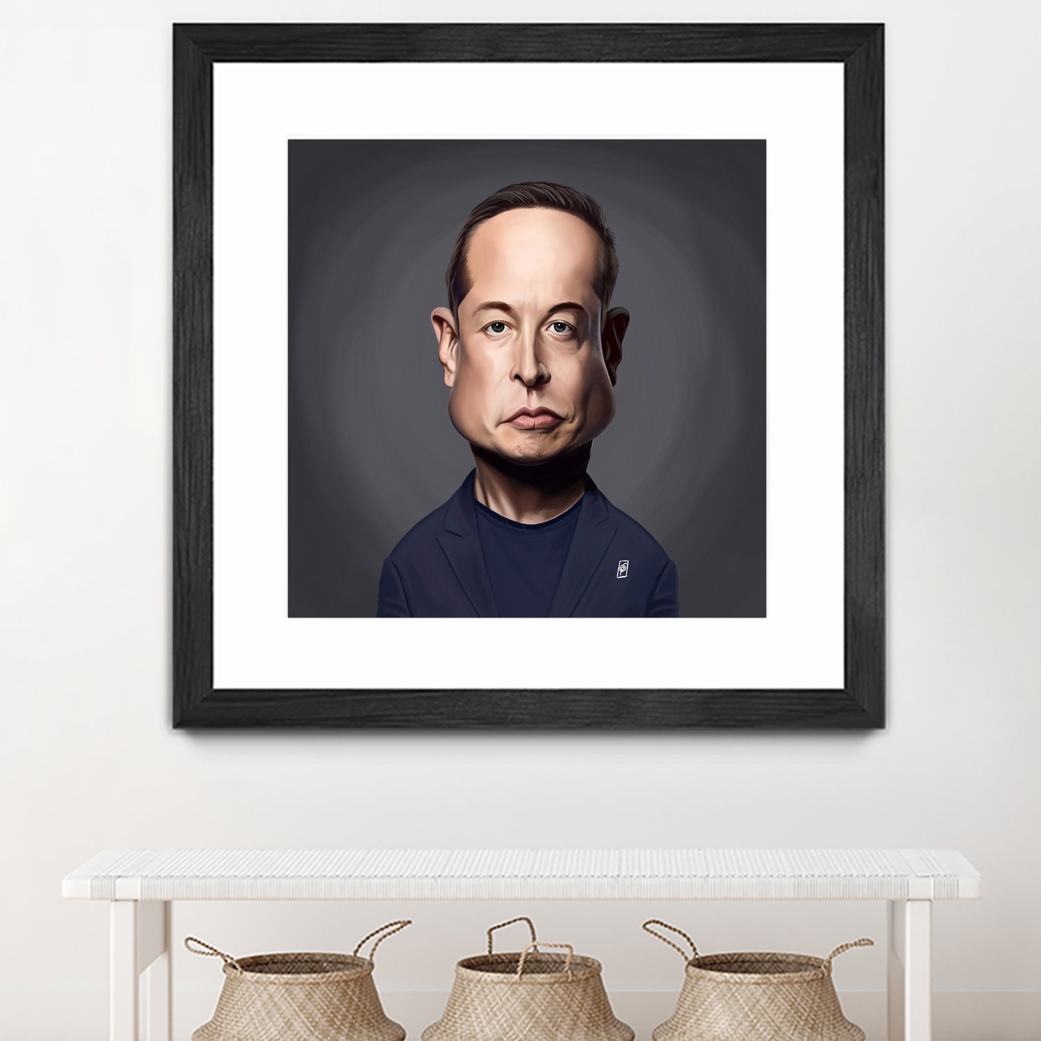 Elon Musk by Rob Snow on GIANT ART - gray digital painting