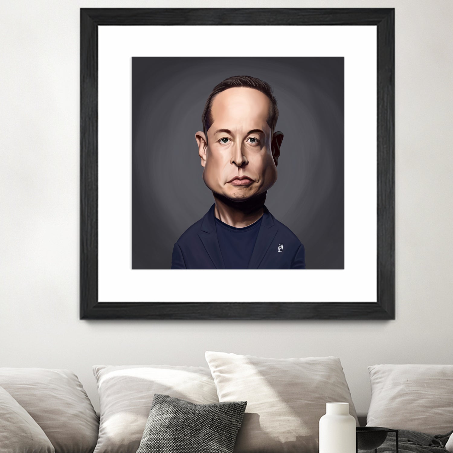 Elon Musk by Rob Snow on GIANT ART - gray digital painting