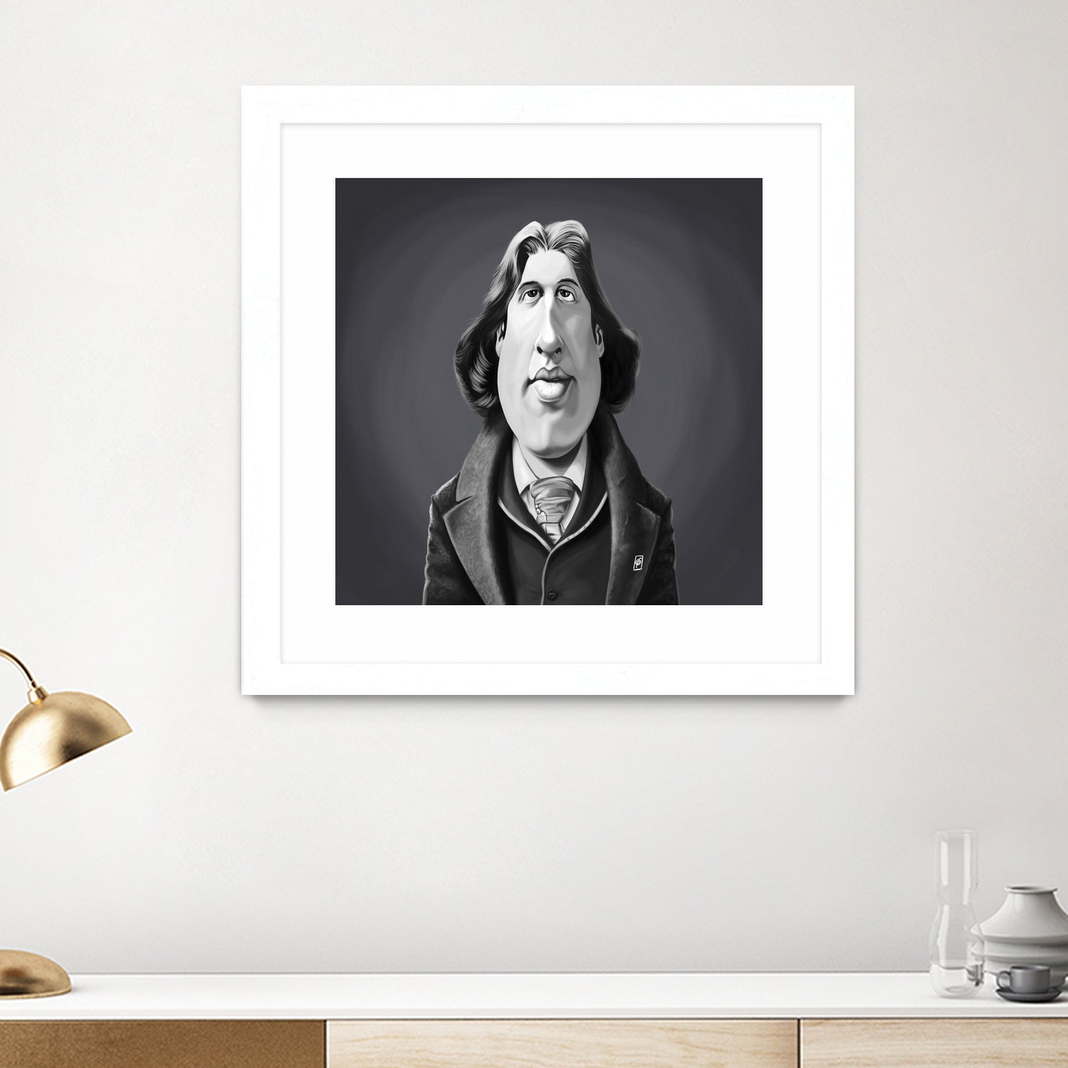 Oscar Wilde by Rob Snow on GIANT ART - gray digital painting