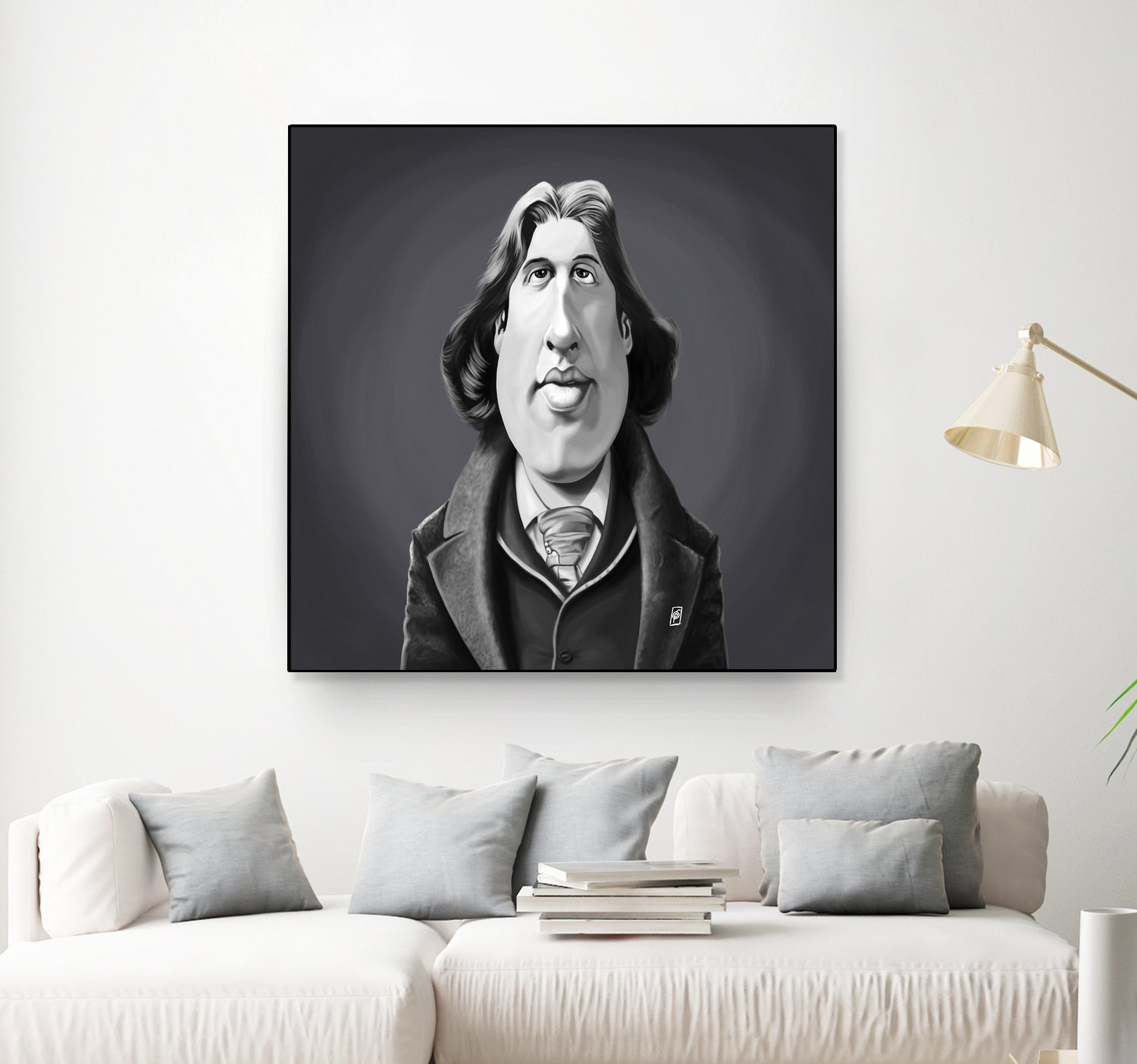 Oscar Wilde by Rob Snow on GIANT ART - gray digital painting