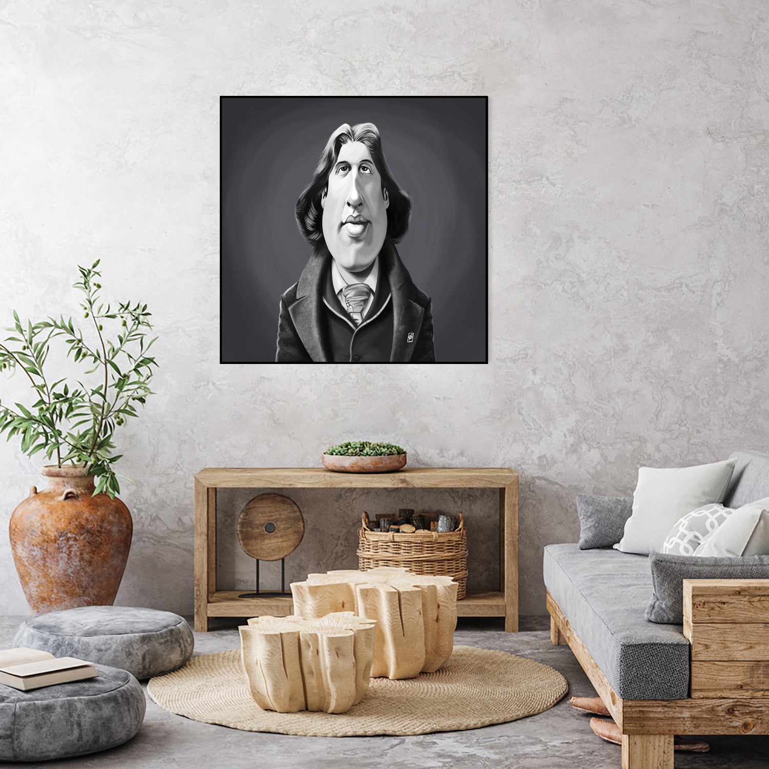 Oscar Wilde by Rob Snow on GIANT ART - gray digital painting