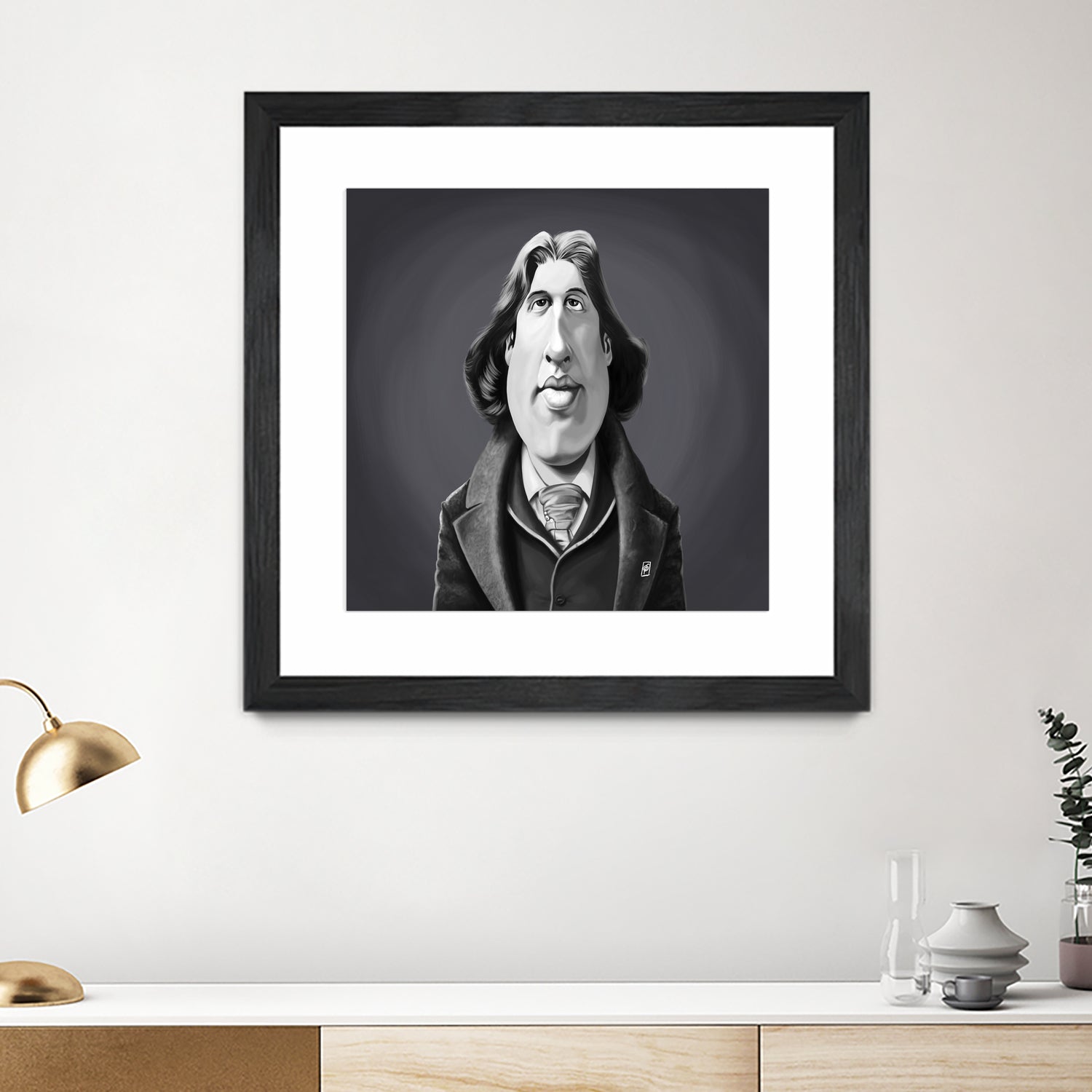 Oscar Wilde by Rob Snow on GIANT ART - gray digital painting