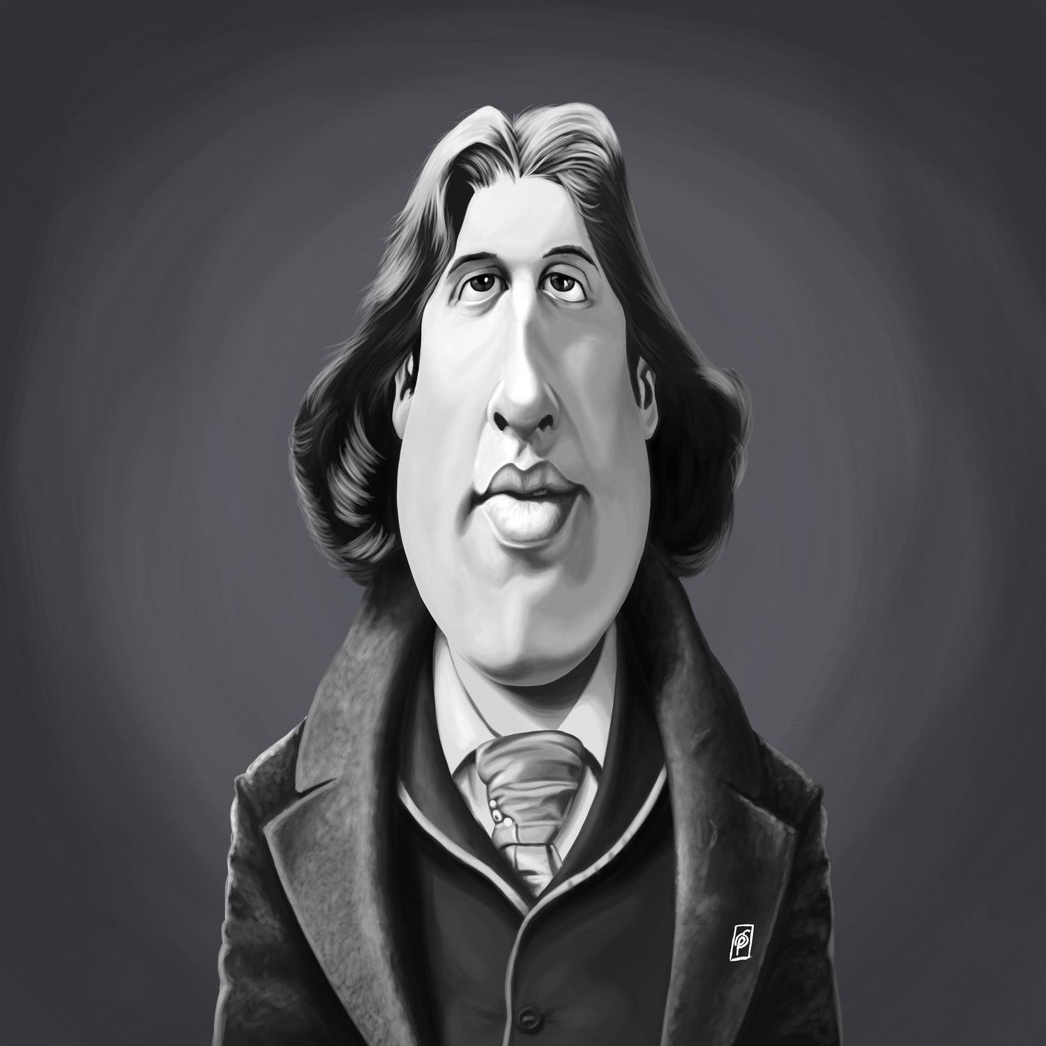 Oscar Wilde by Rob Snow on GIANT ART - gray digital painting