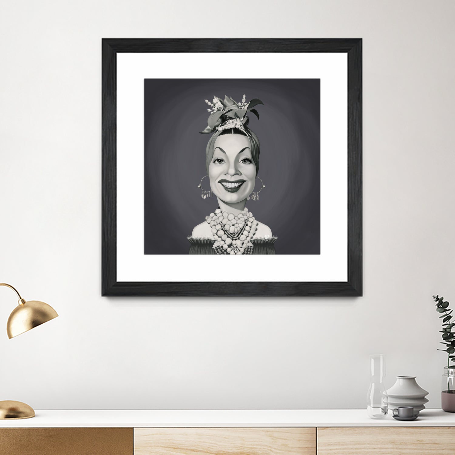 Carmen Miranda by Rob Snow on GIANT ART - gray digital painting